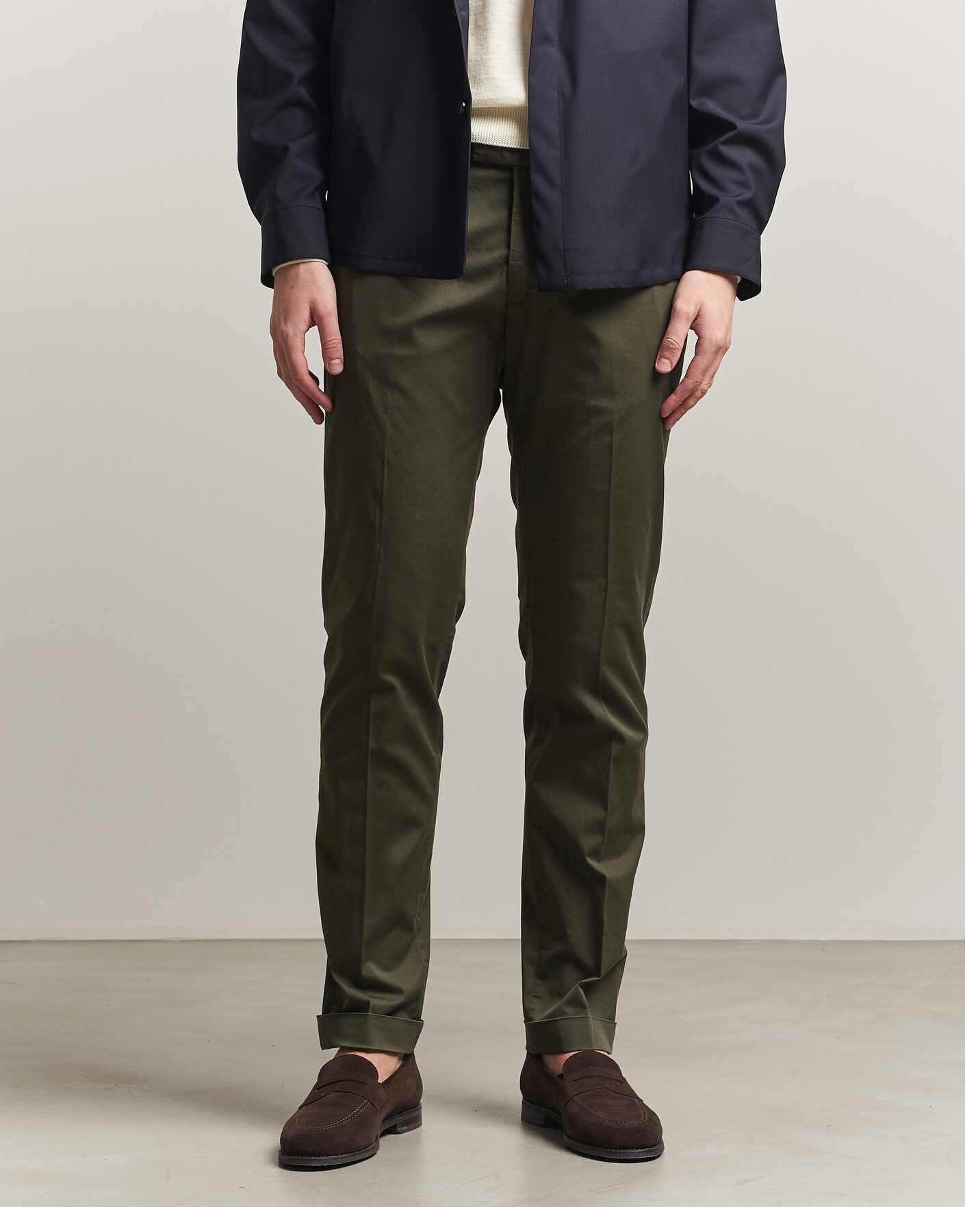 Herren | Hosen | Briglia 1949 | Slim Fit Cotton Chinos Dark Green