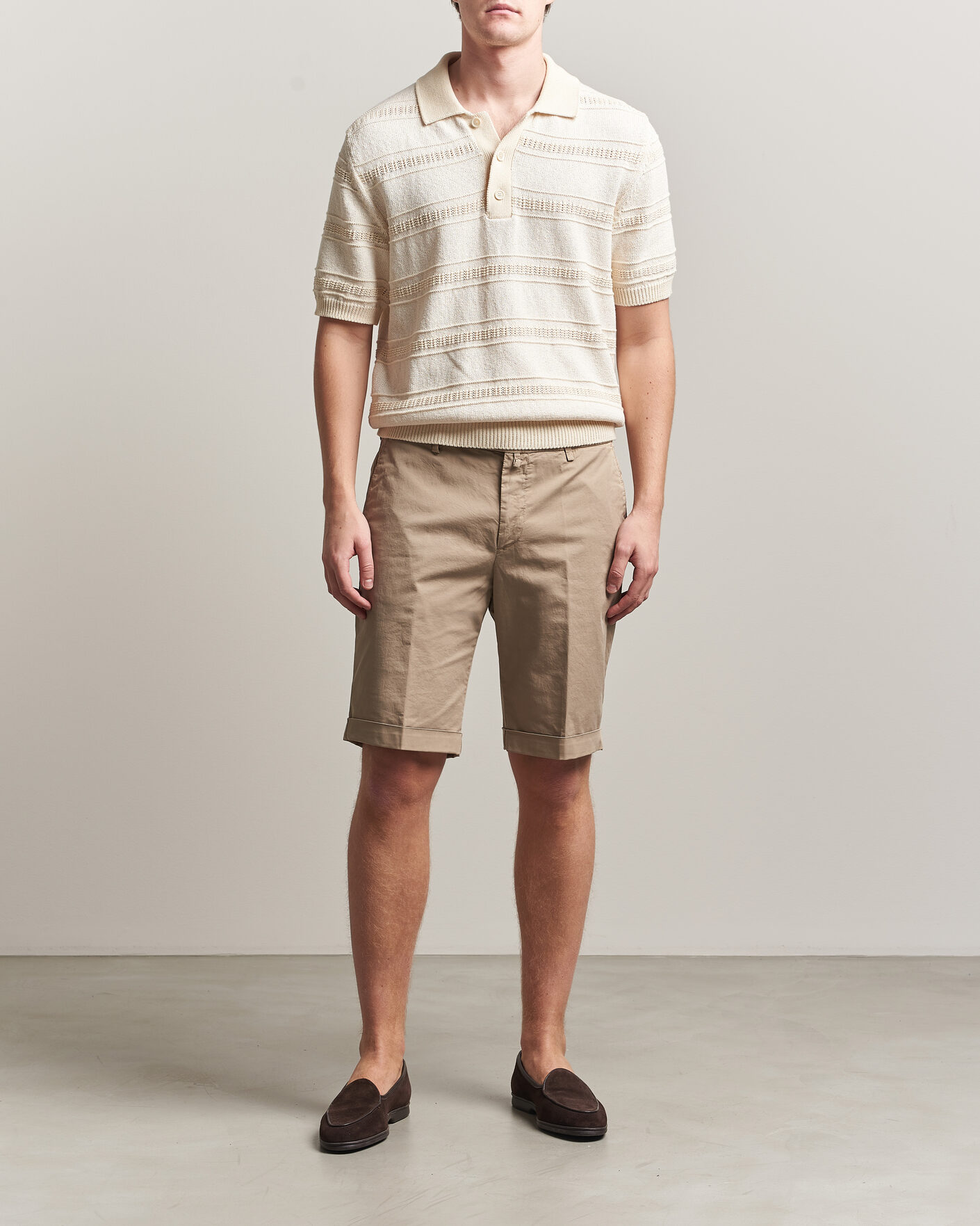 Herren | Shorts | Briglia 1949 | Cotton Stretch Shorts Taupe