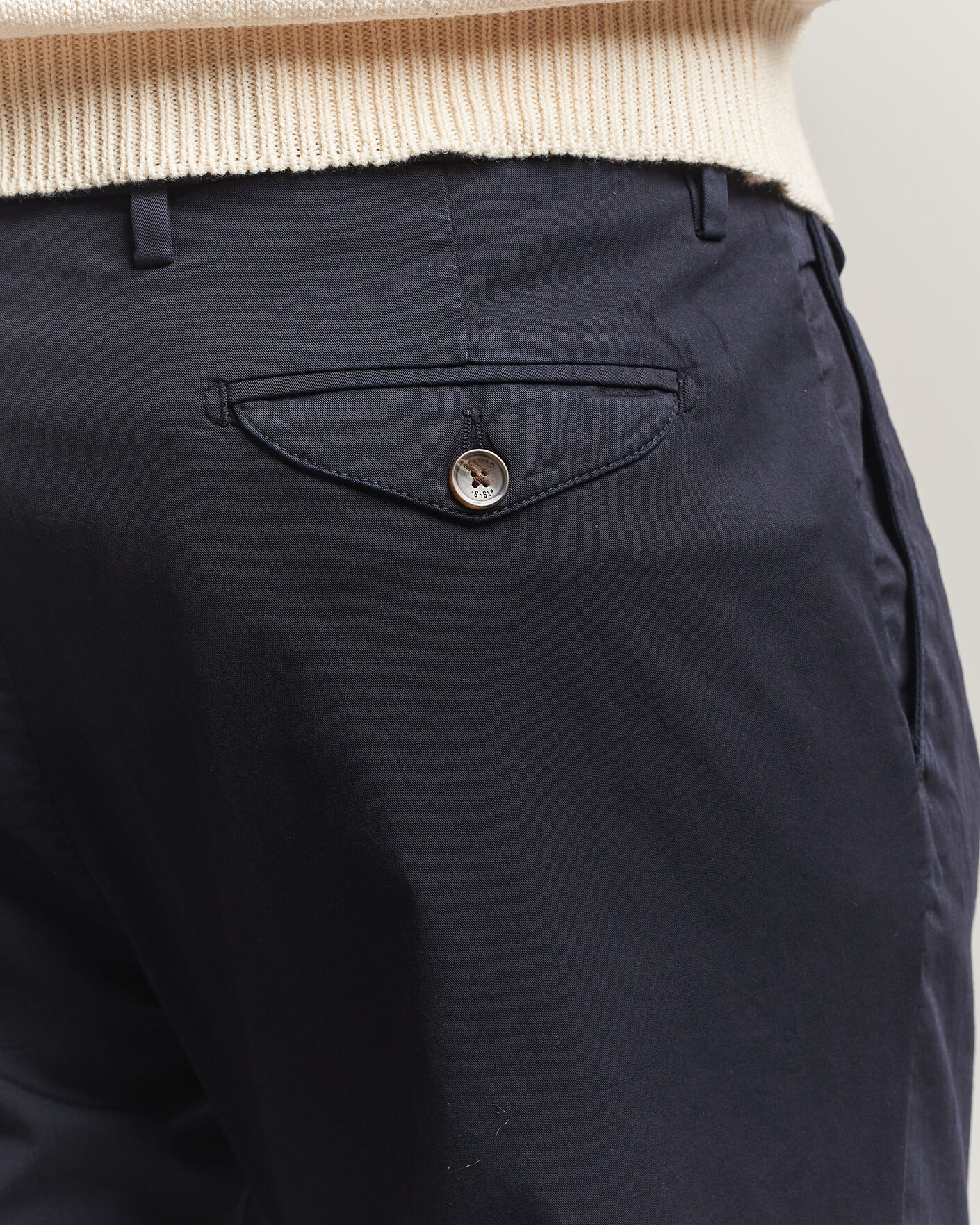Herren | Hosen | Briglia 1949 | Easy Fit Pleated Cotton Stretch Chino Navy