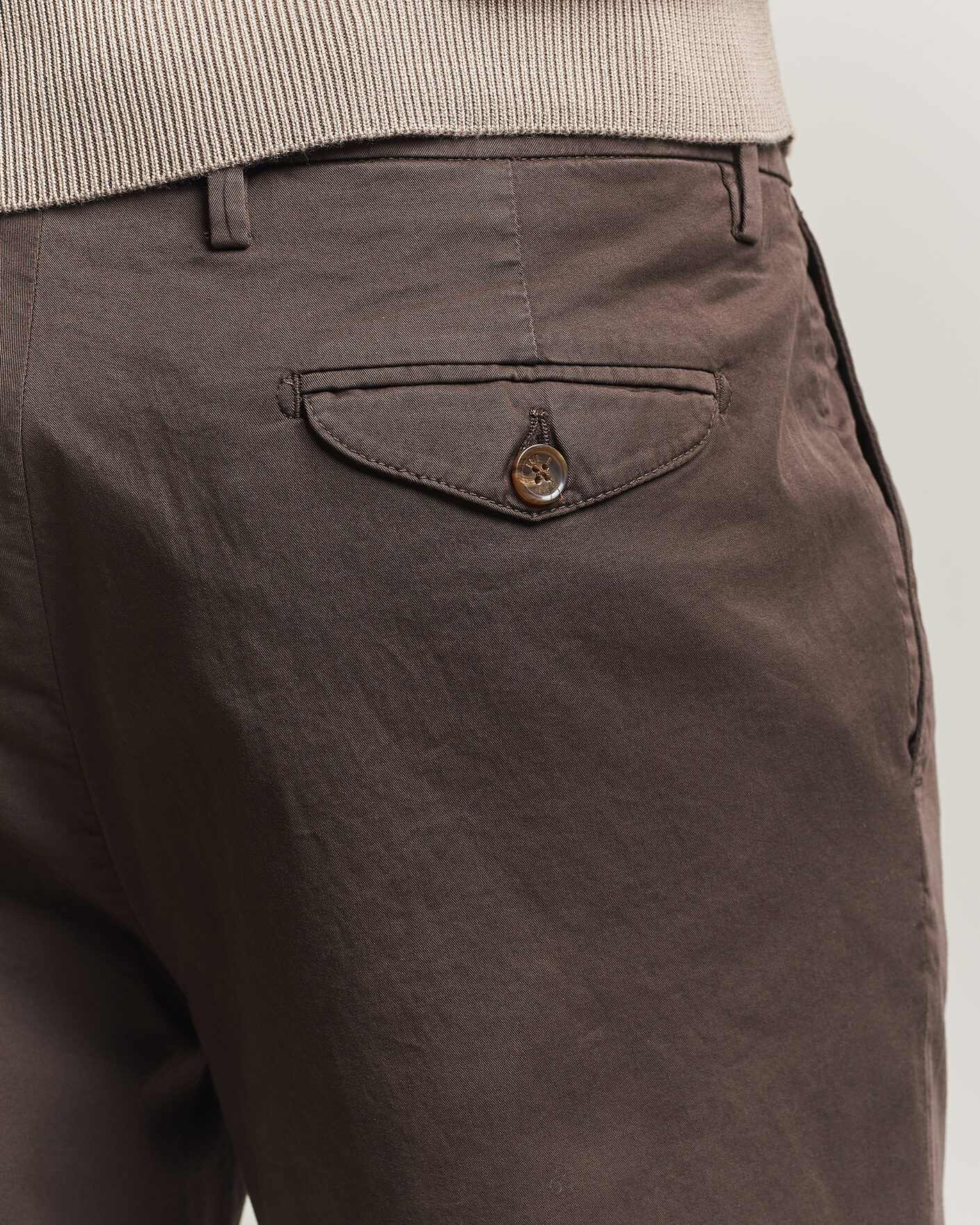 Herren | Hosen | Briglia 1949 | Easy Fit Pleated Cotton Stretch Chino Brown