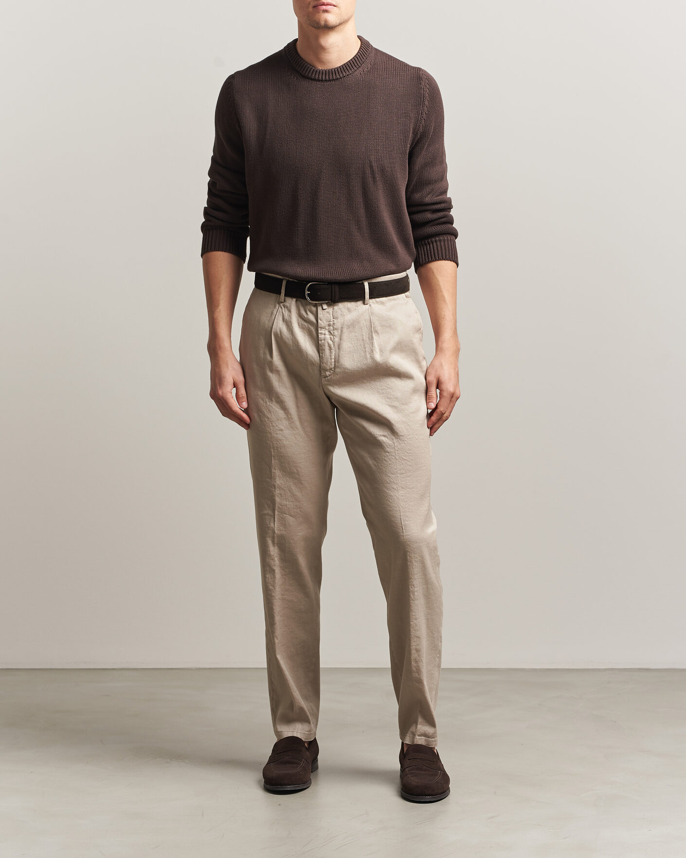 Herren | Hosen | Briglia 1949 | Pleated Linen Trousers Beige