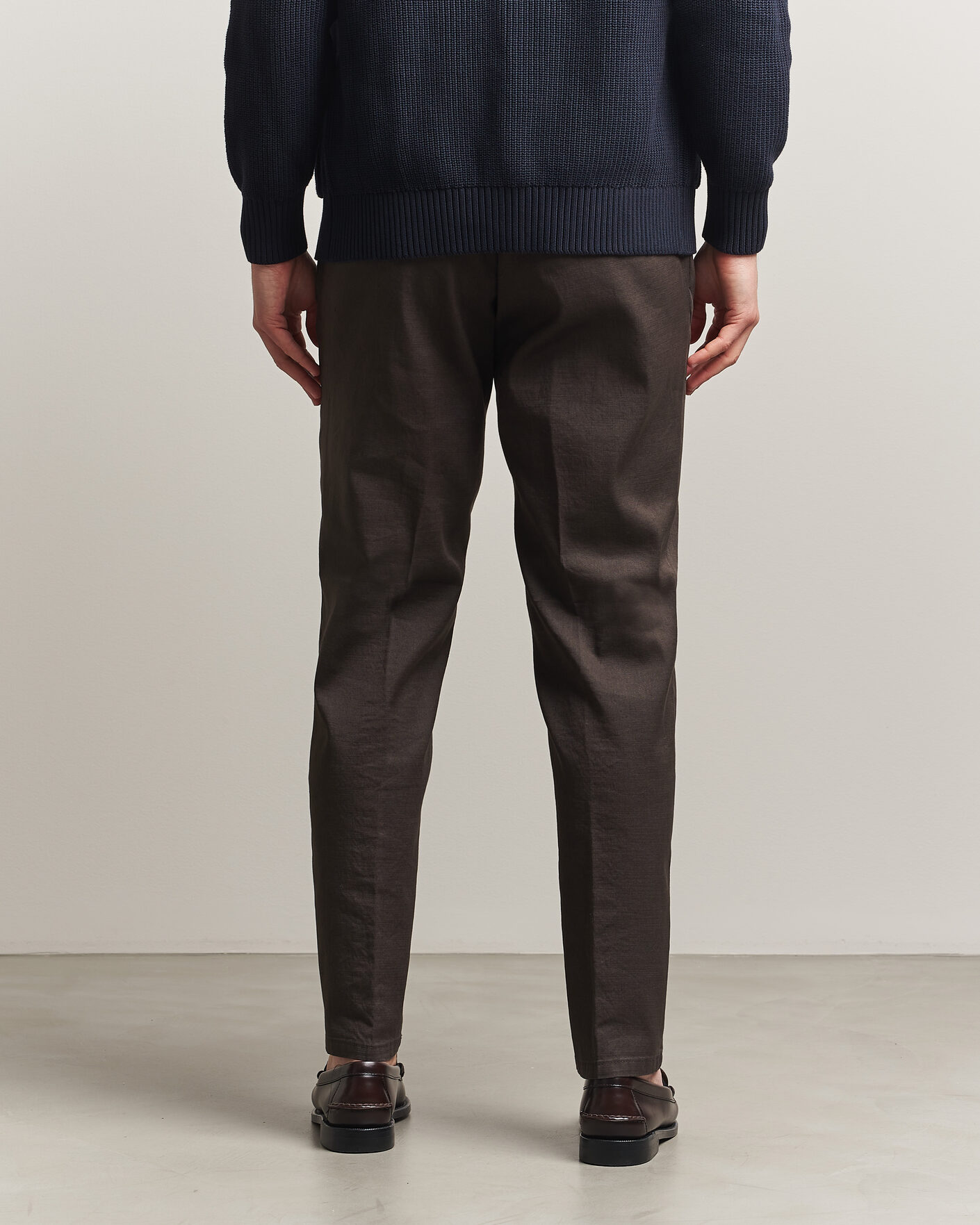 Herren | Hosen | Briglia 1949 | Pleated Linen Trousers Brown
