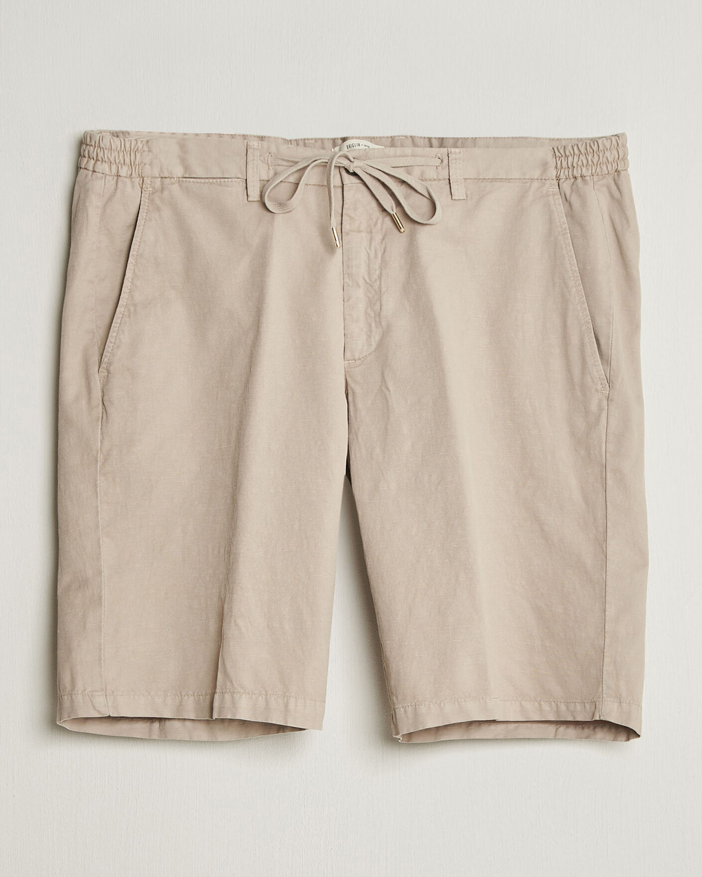 Herren | Shorts | Briglia 1949 | Cotton/Linen Drawstring Shorts Beige