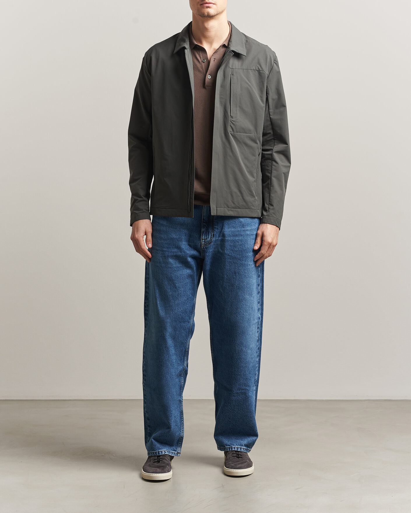 Herren | Jacken | Scandinavian Edition | Merge II Stretch Shirt Jacket Dark Olive