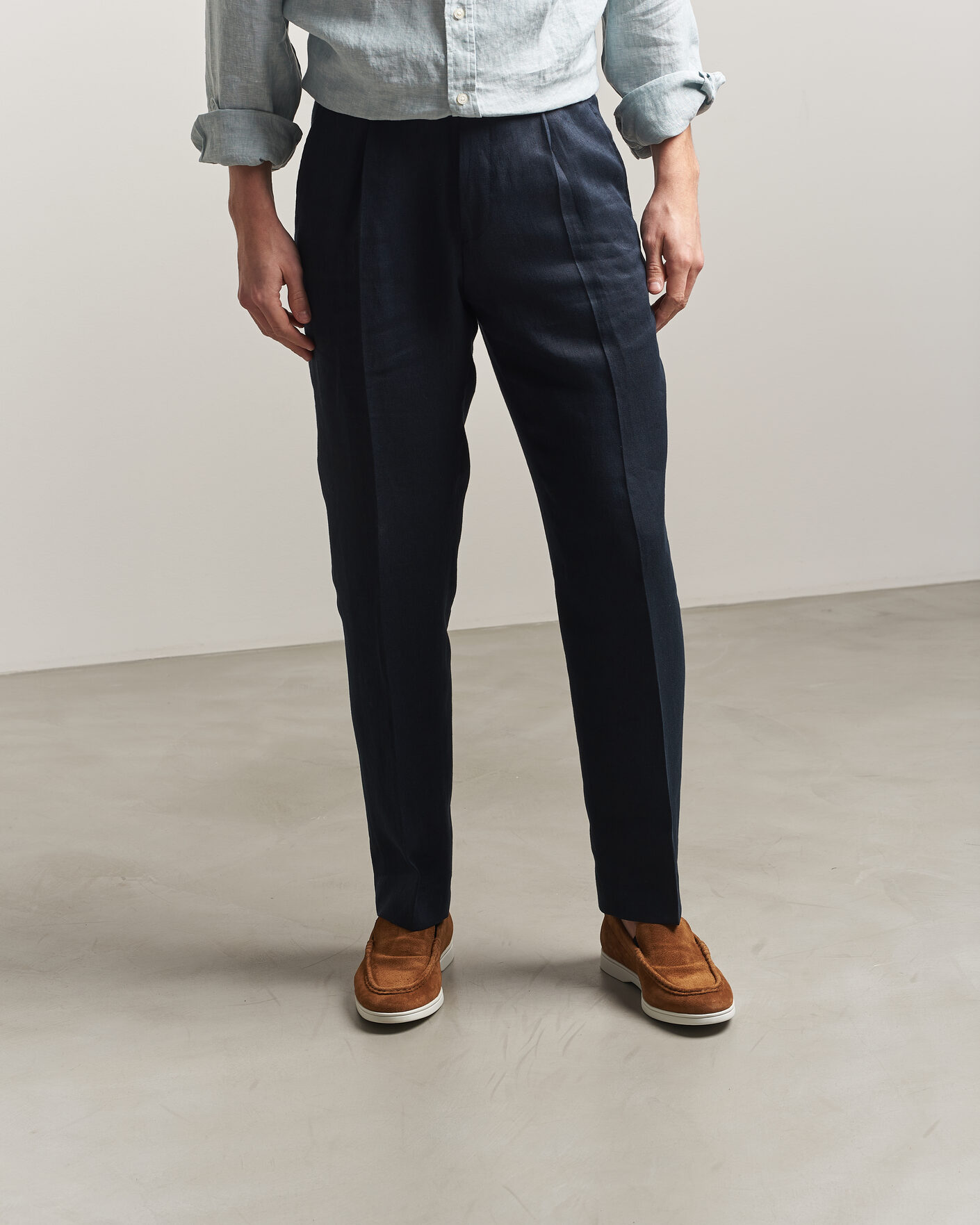 Herren | Loafer | Charles Tyrwhitt | Suede Slip On Loafers Light Brown