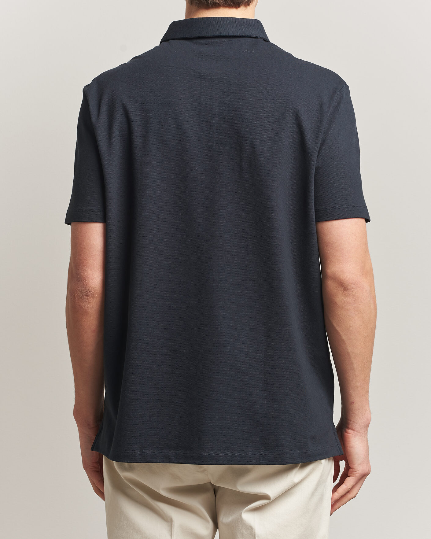 Herren | Poloshirts | Charles Tyrwhitt | Smart Stretch Pique Polo Black