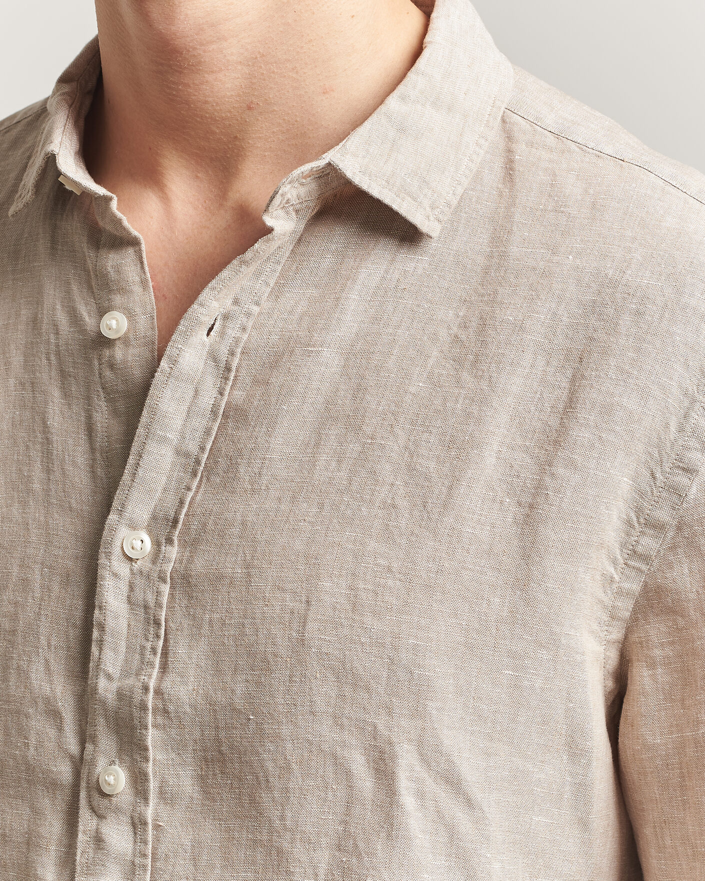 Herren | Hemden | Charles Tyrwhitt | Pure Linen Slim Fit Shirt Oatmeal