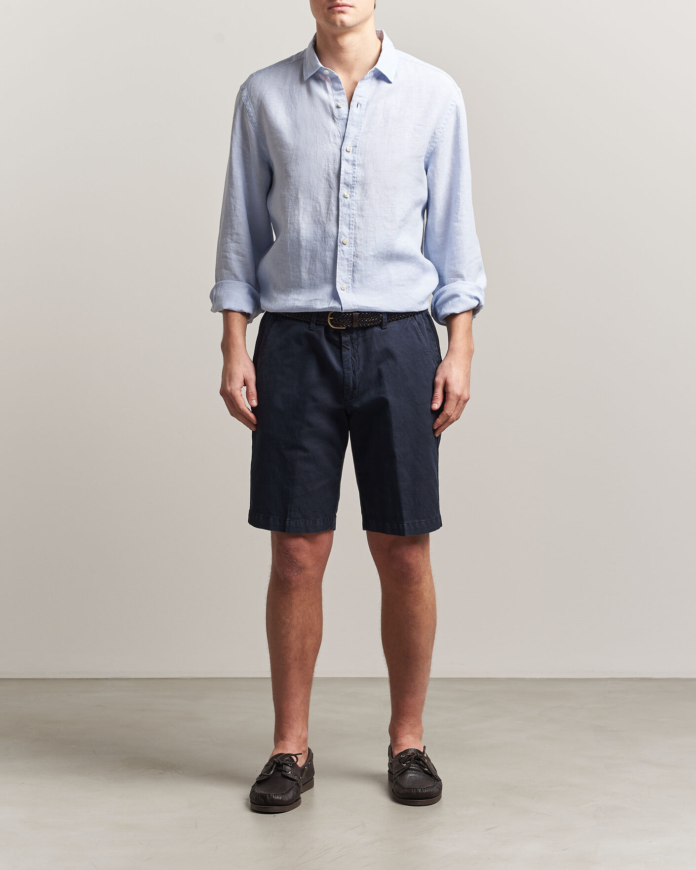 Herren | Hemden | Charles Tyrwhitt | Pure Linen Slim Fit Shirt Sky Blue