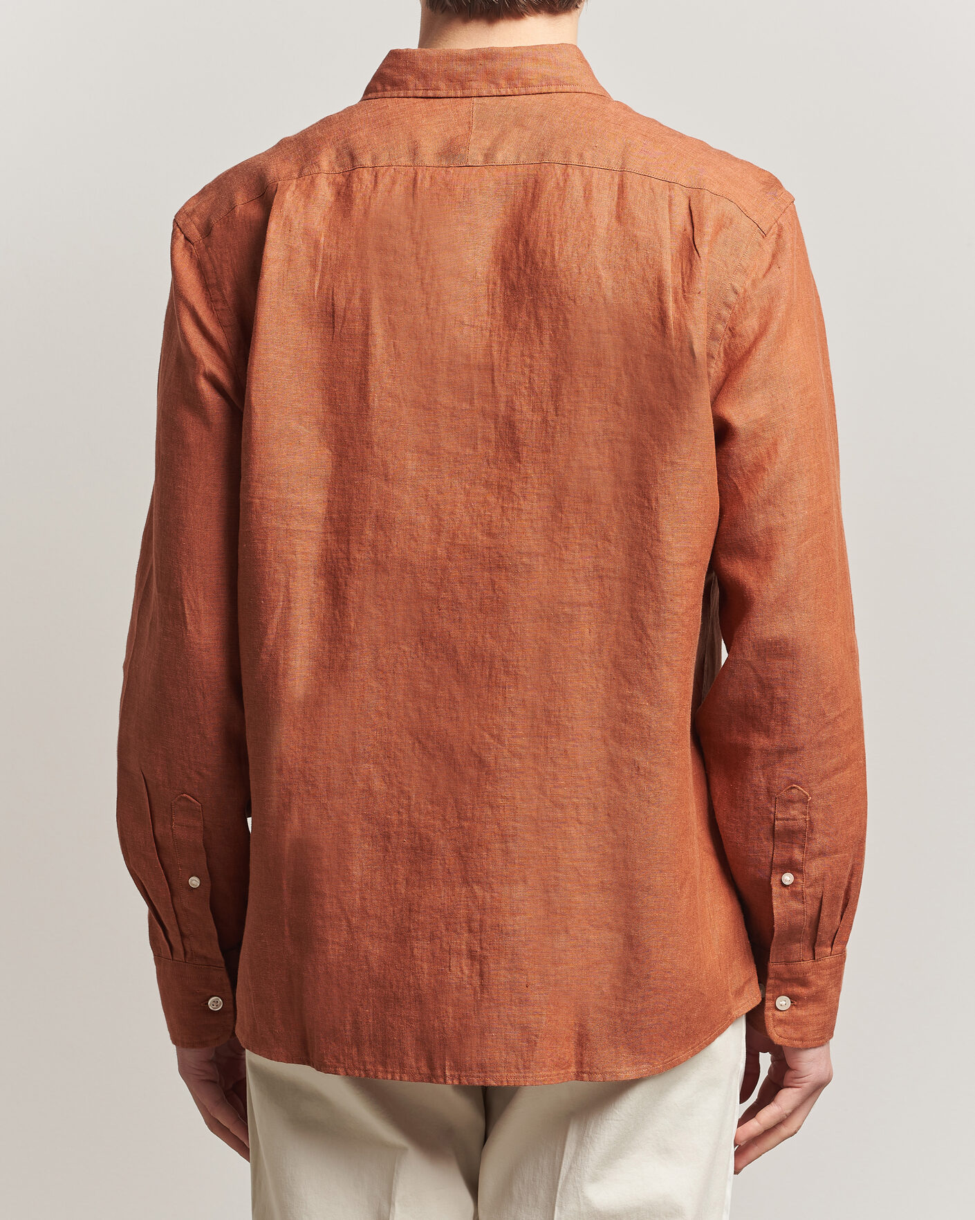 Herren | Hemden | Charles Tyrwhitt | Pure Linen Slim Fit Shirt Burnt Orange