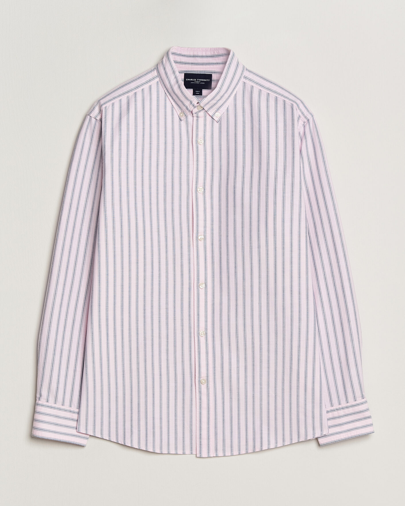 Herren | Hemden | Charles Tyrwhitt | Button Down Stretch Oxford Shirt Light Pink