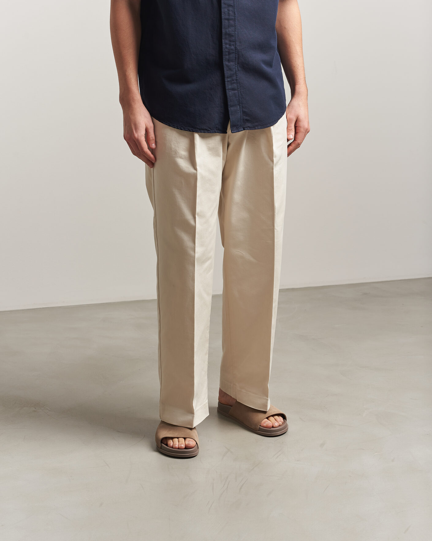 Herren | Sandalen & Pantoletten | Thera's | Classic Slide Sandals Stone Suede