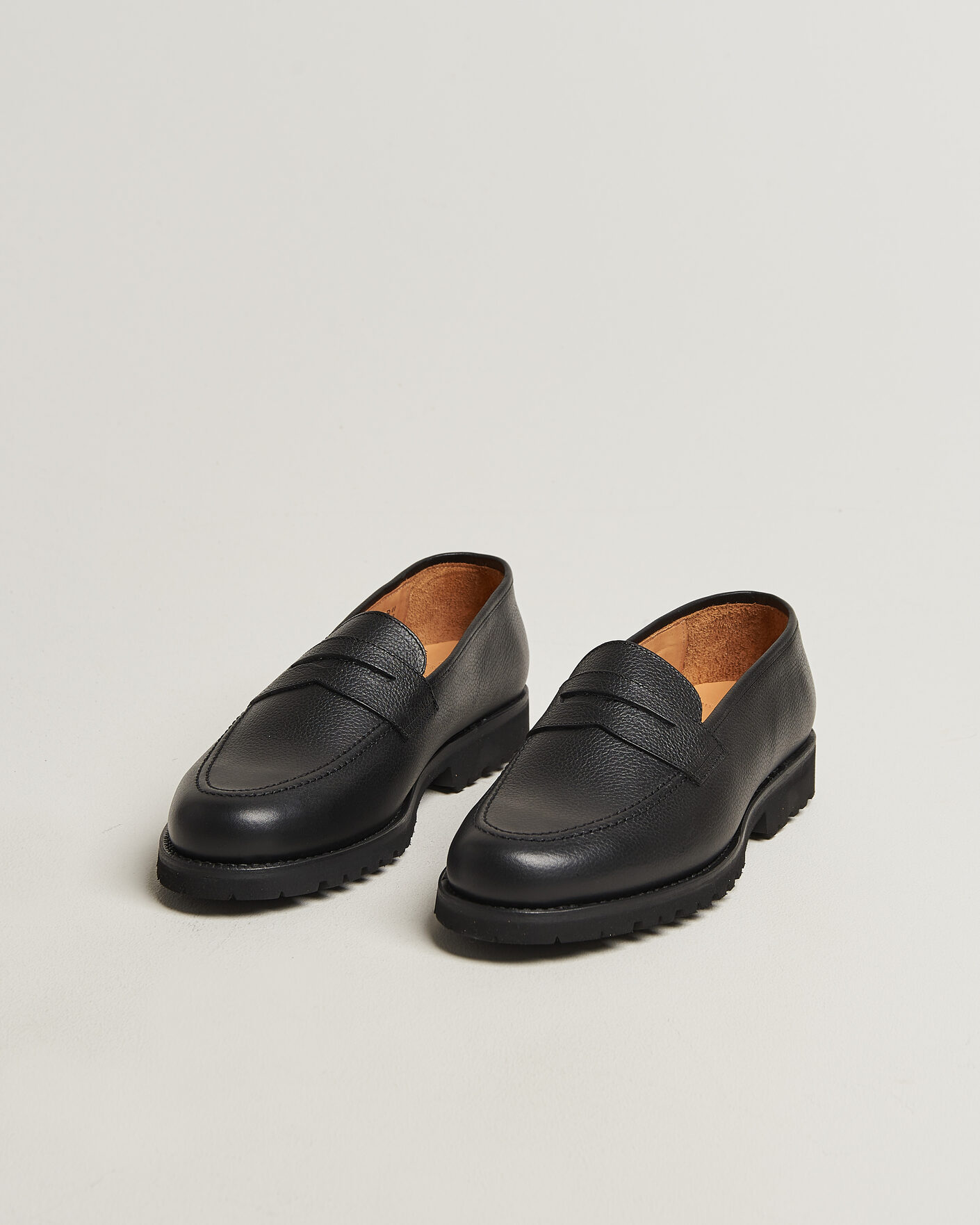 Herren | Loafer | Myrqvist for Care of Carl | Myrqvist Stenhammar II Vibram Loafer Black Grained Calf