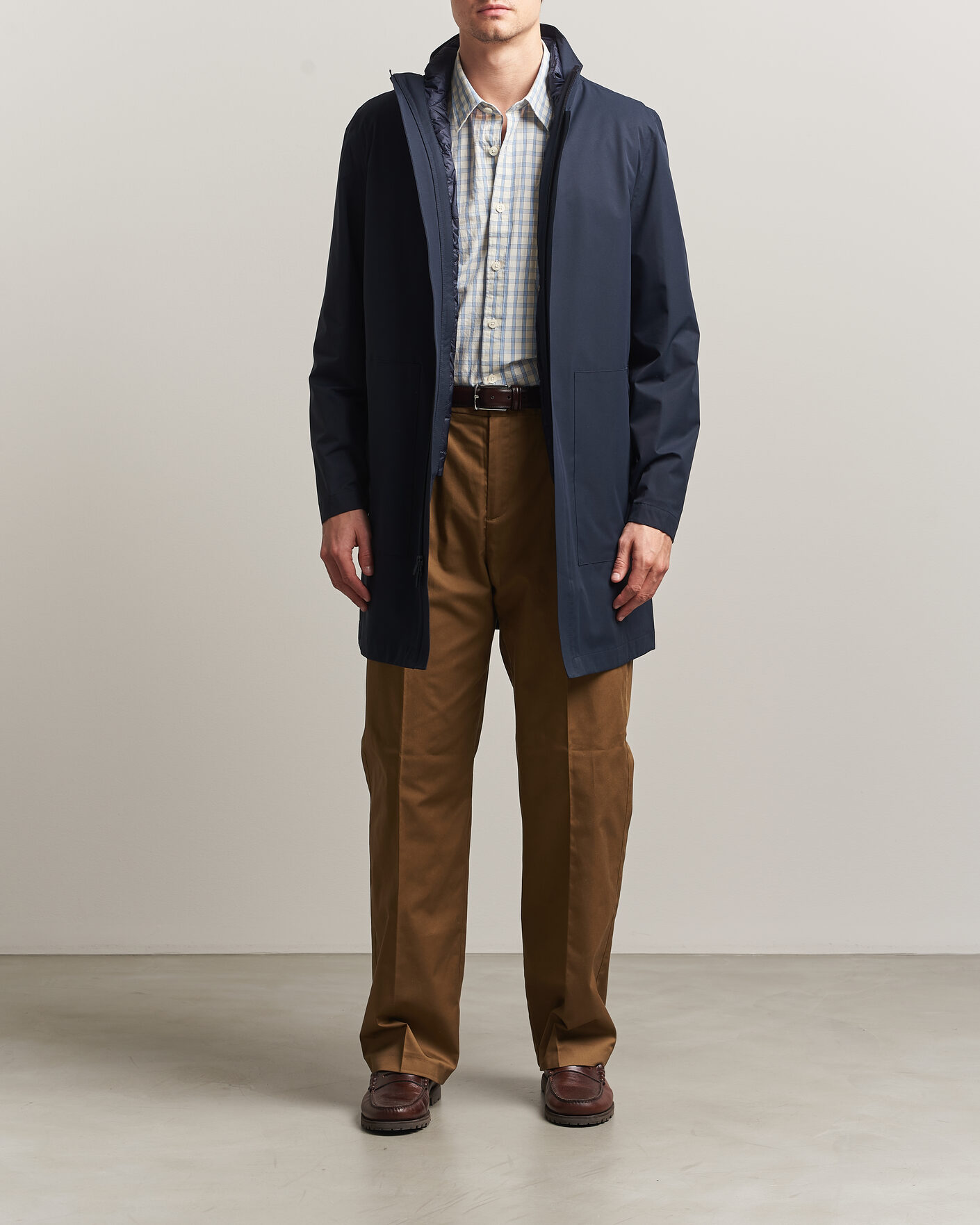 Herren | Jacken | Woolrich | Two Layer 2 in 1 Carcoat Melton Blue