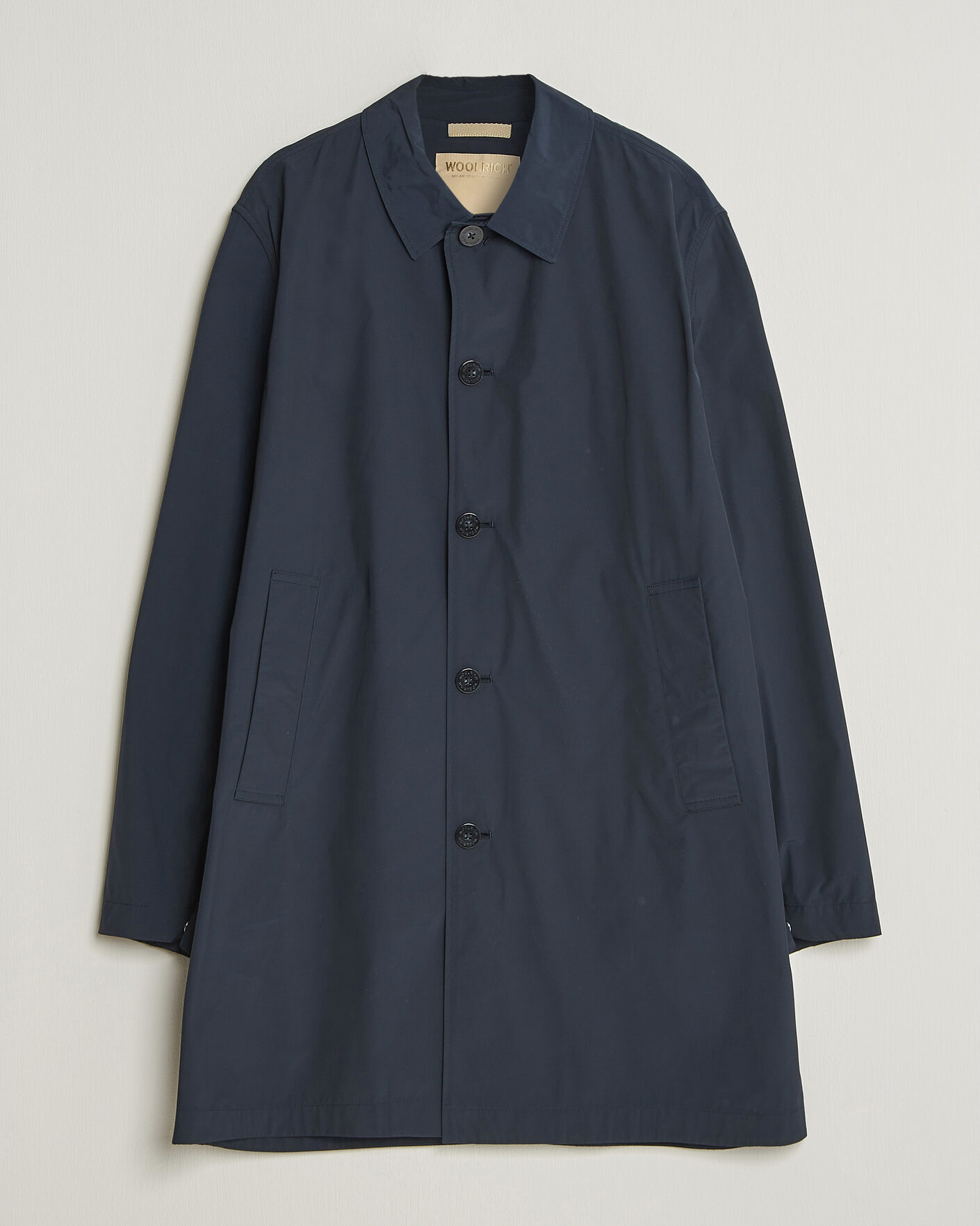 Herren | Jacken | Woolrich | Urban Nylon Water Repelent Carcoat Melton Blue