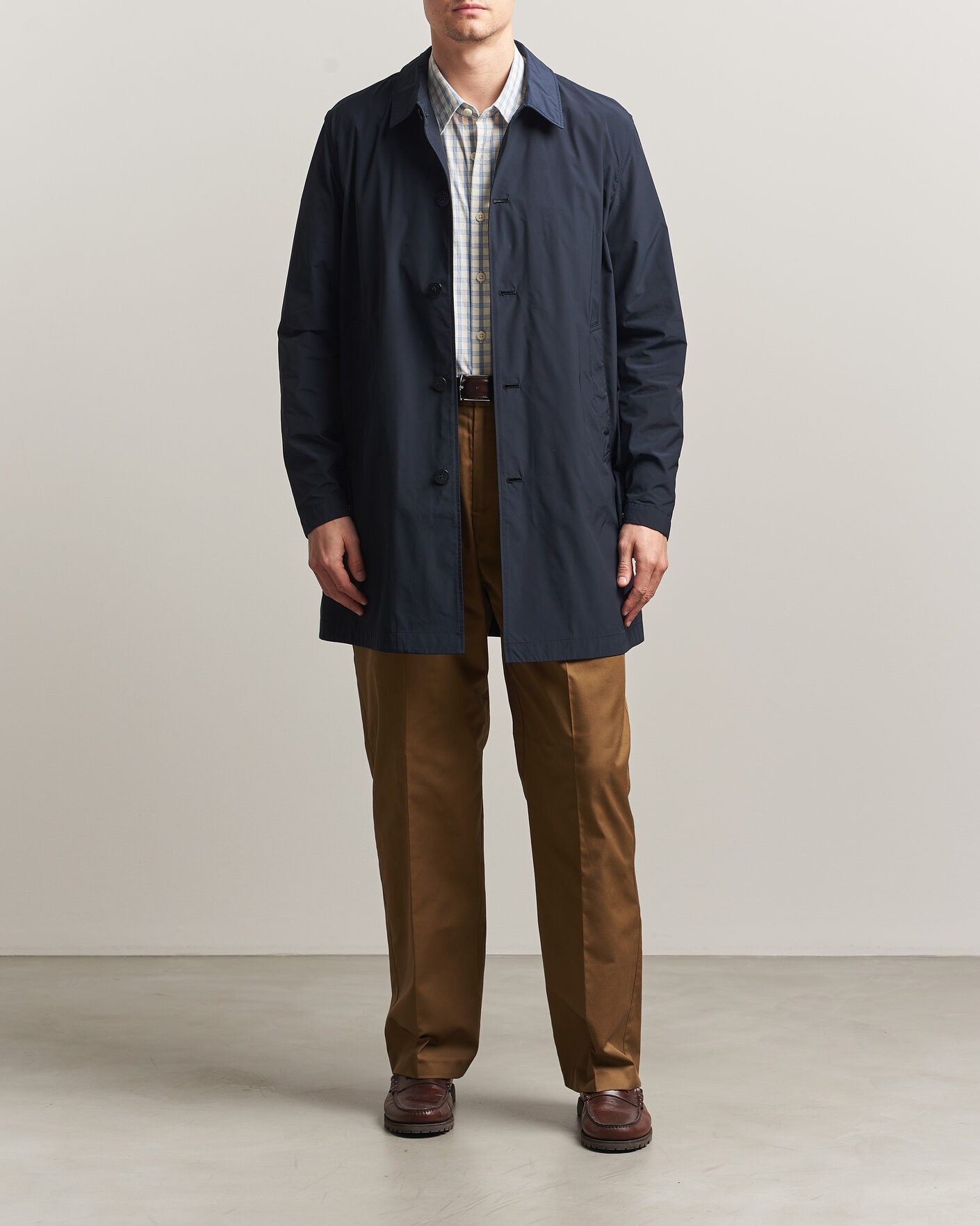 Herren | Jacken | Woolrich | Urban Nylon Water Repelent Carcoat Melton Blue