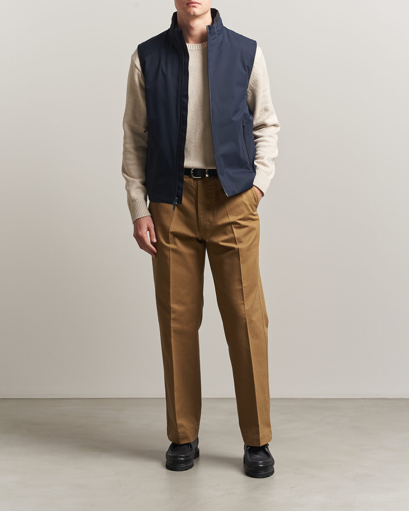 Herren | Westen | Woolrich | Two Layer Sailing Vest Melton Blue