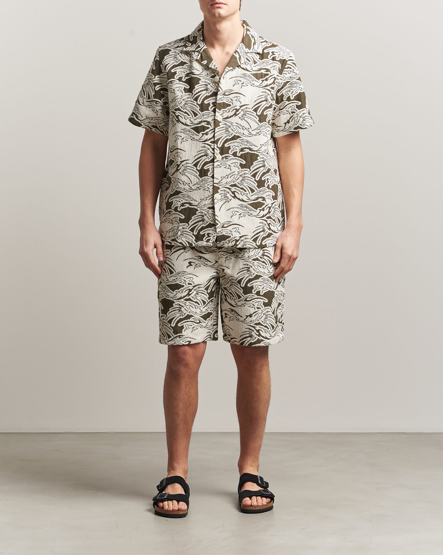 Herren | Hemden | OAS | Cuba Short Sleeve Shirt Rouge Ecru