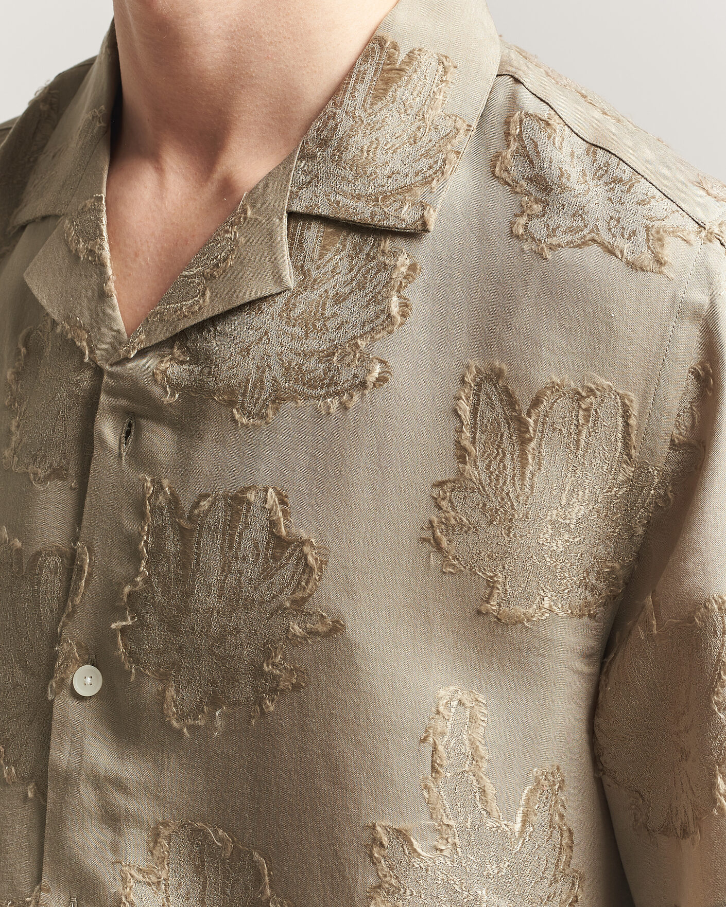 Herren | Hemden | OAS | Rocco Lyocell Short Sleeve Shirt Palmoza