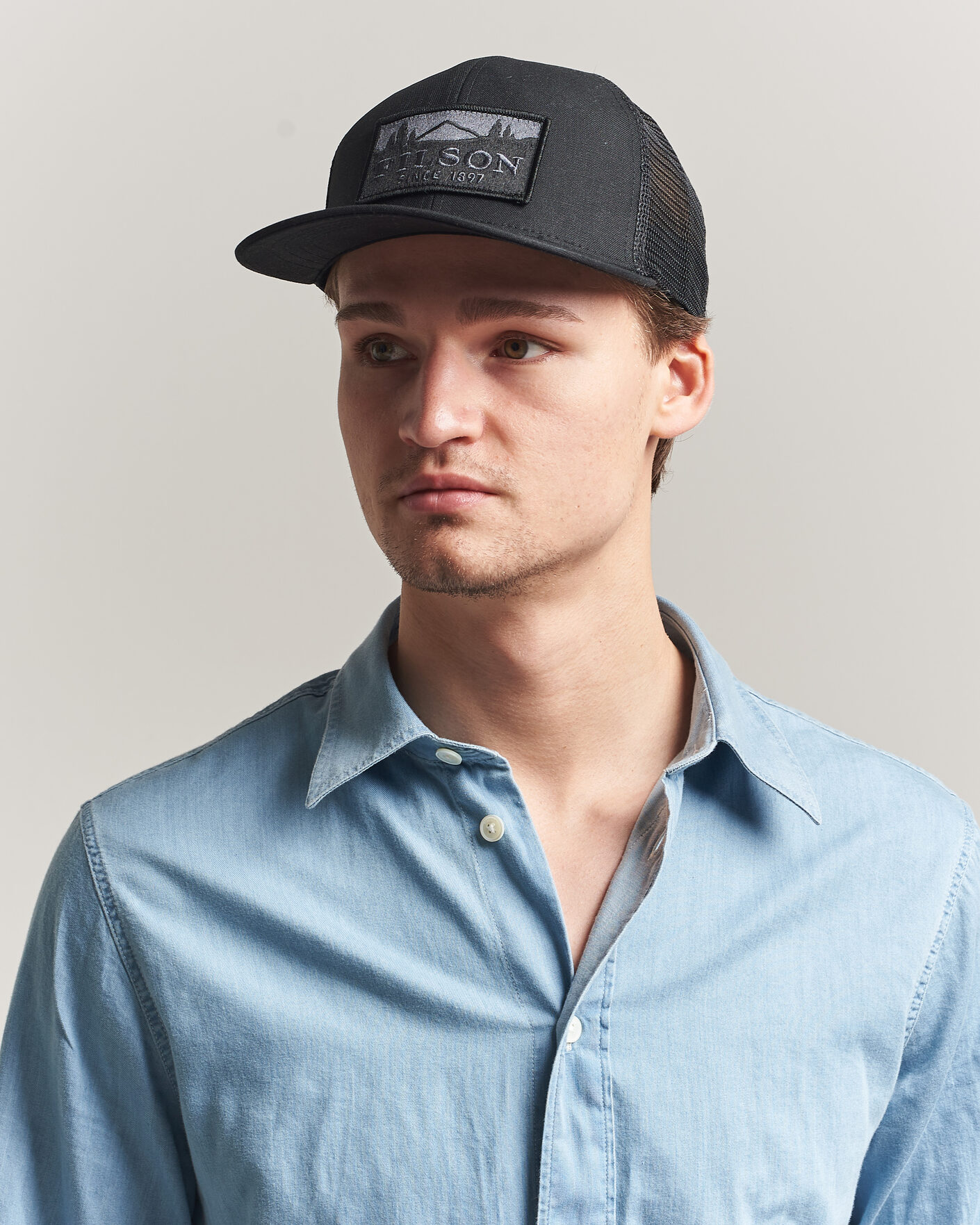 Herren | Hüte & Mützen | Filson | Scenic Waxed Logger Mesh Cap Black