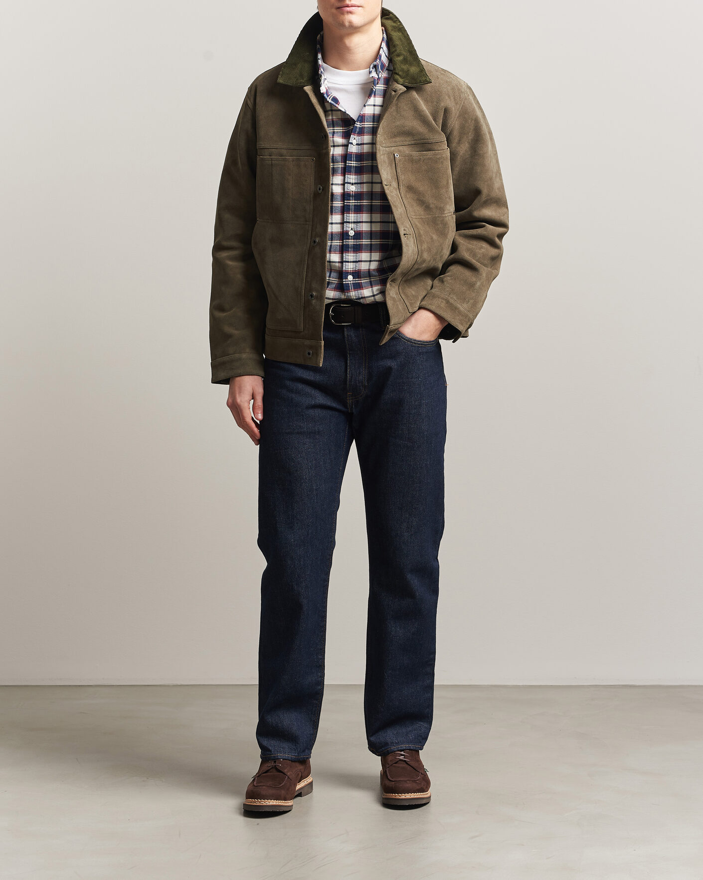 Herren | Jacken | Filson | Suede Short Cruiser Otter Green