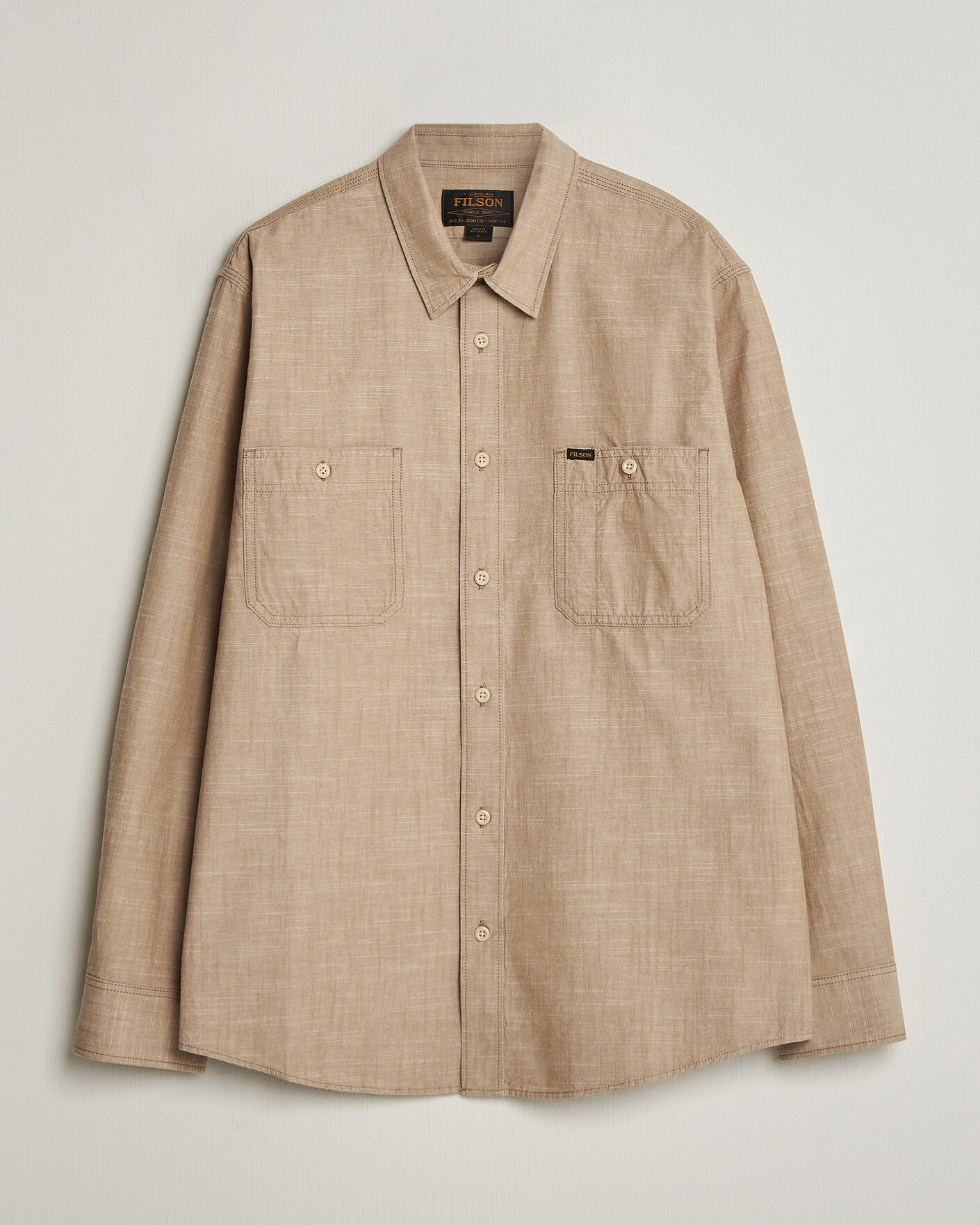 Herren | Hemden | Filson | Chambray CPO Shirt Tan