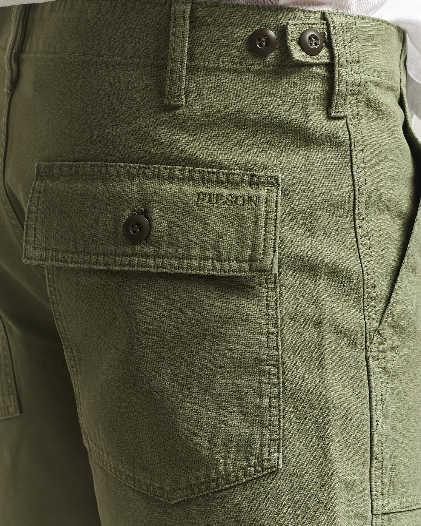 Herren | Shorts | Filson | Field Cargo Shorts Washed Fatigue Green