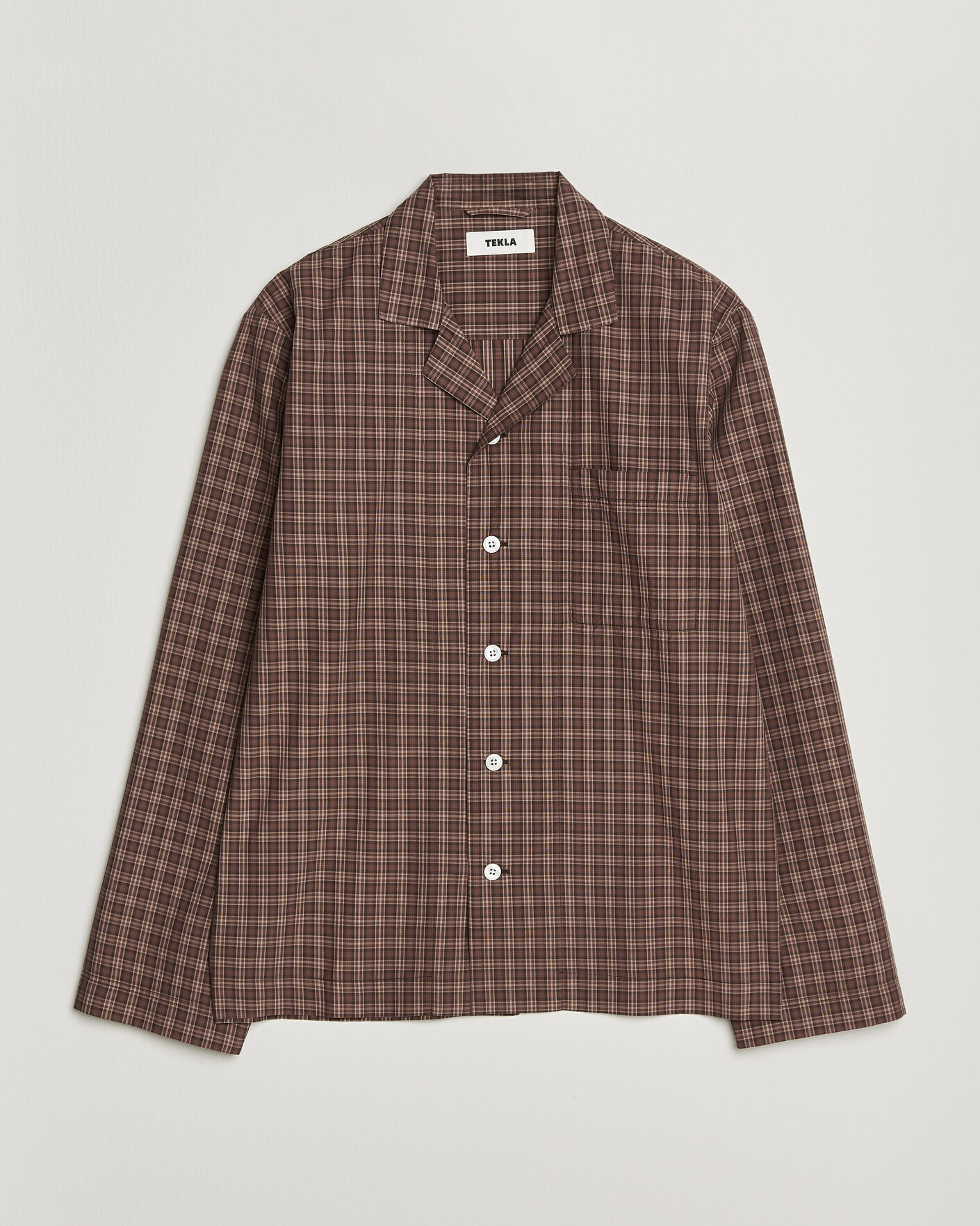 Herren |  | Tekla | Fine Twill Pyjama Shirt Serra Checks