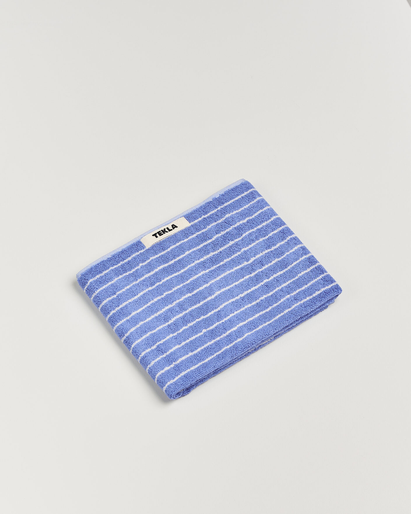 Herren |  | Tekla | Organic Terry Hand Towel Clear Blue Stripes