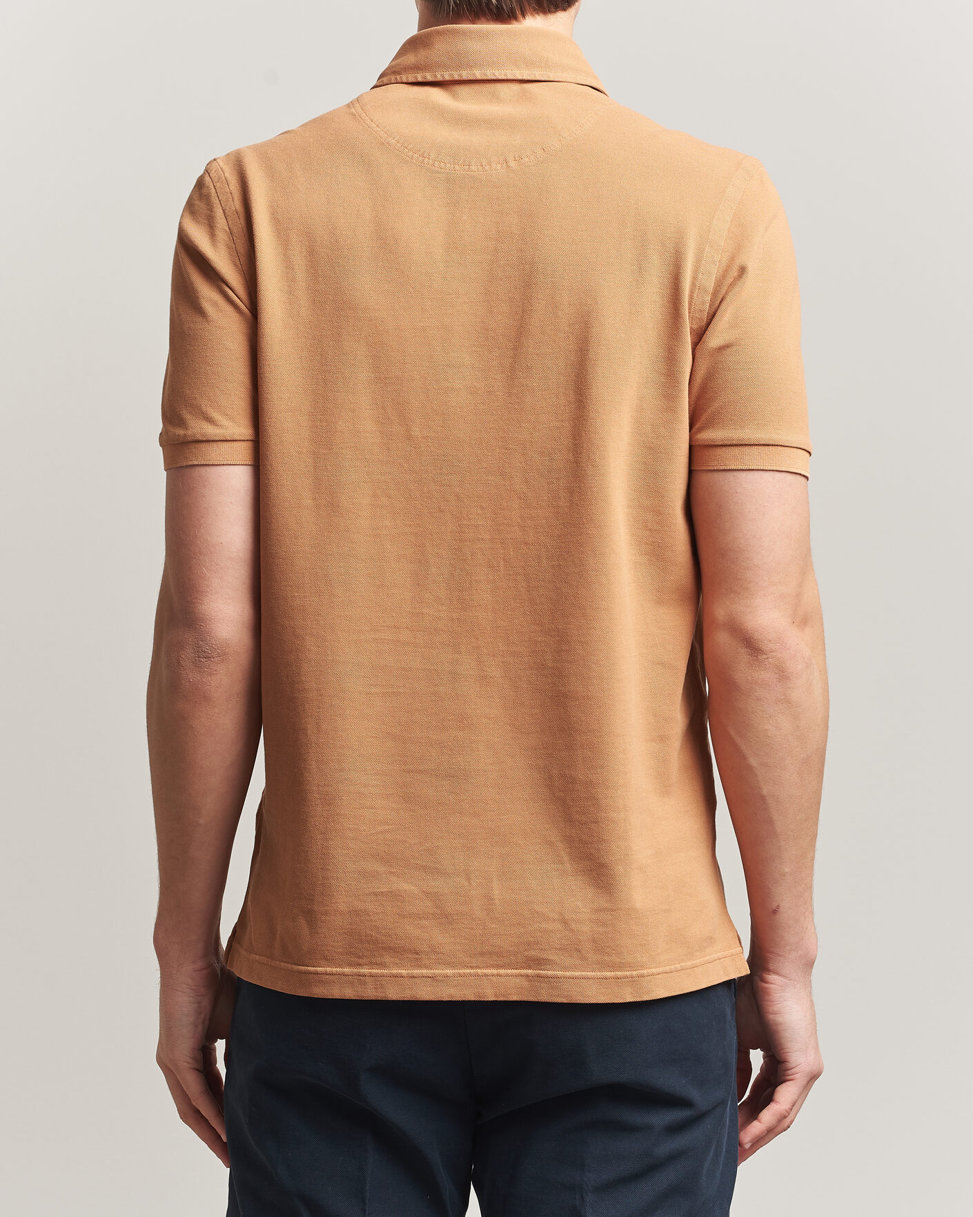 Herren | Poloshirts | Gran Sasso | Washed Polo Apricot Orange
