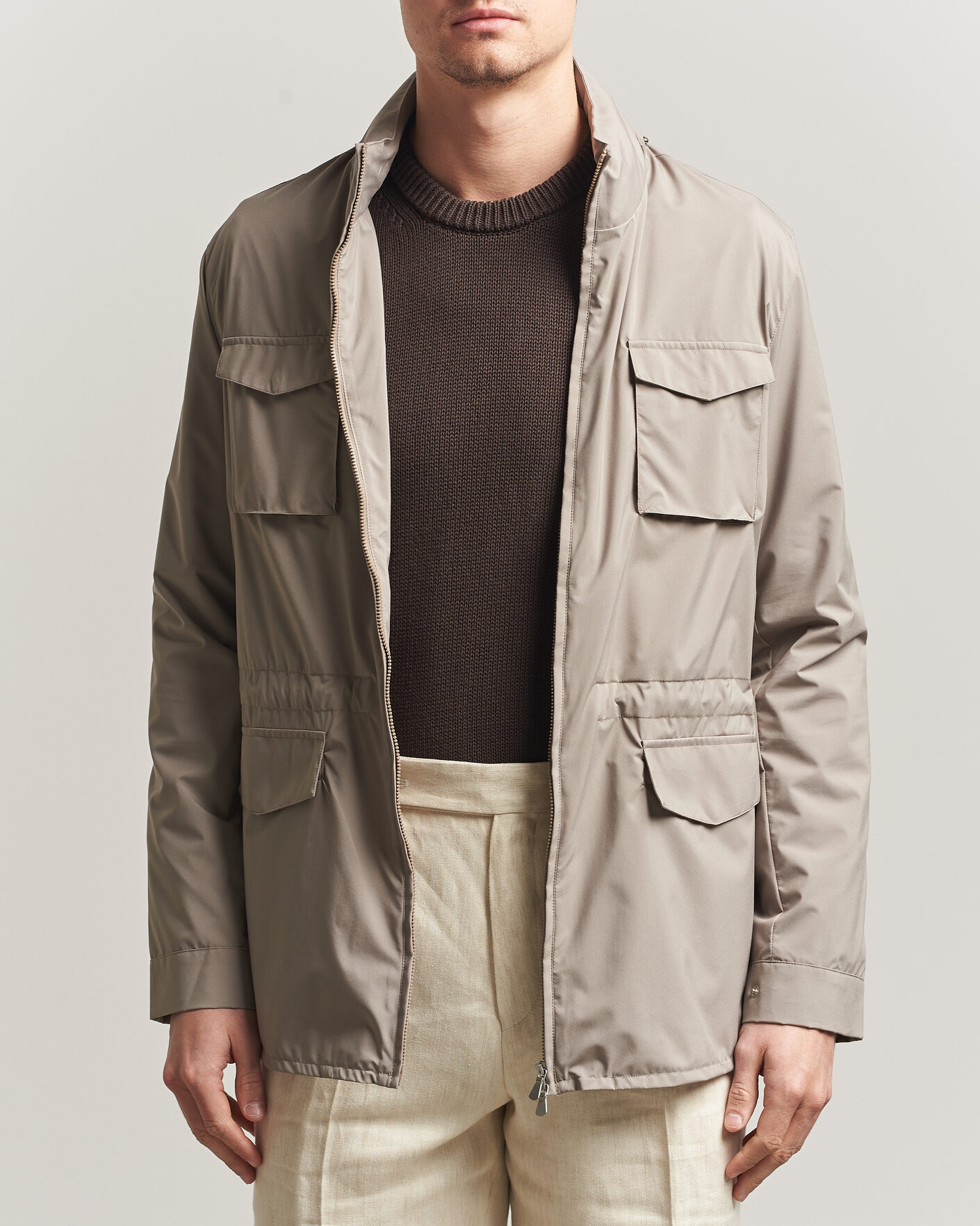 Herren | Jacken | Gran Sasso | Nylon Field Jacket Beige