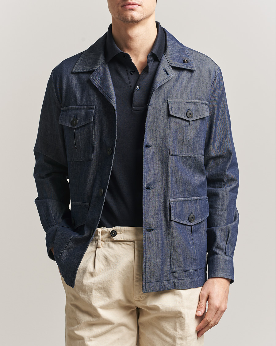 Herren | Jacken | Gran Sasso | Cotton Safari Jacket Navy