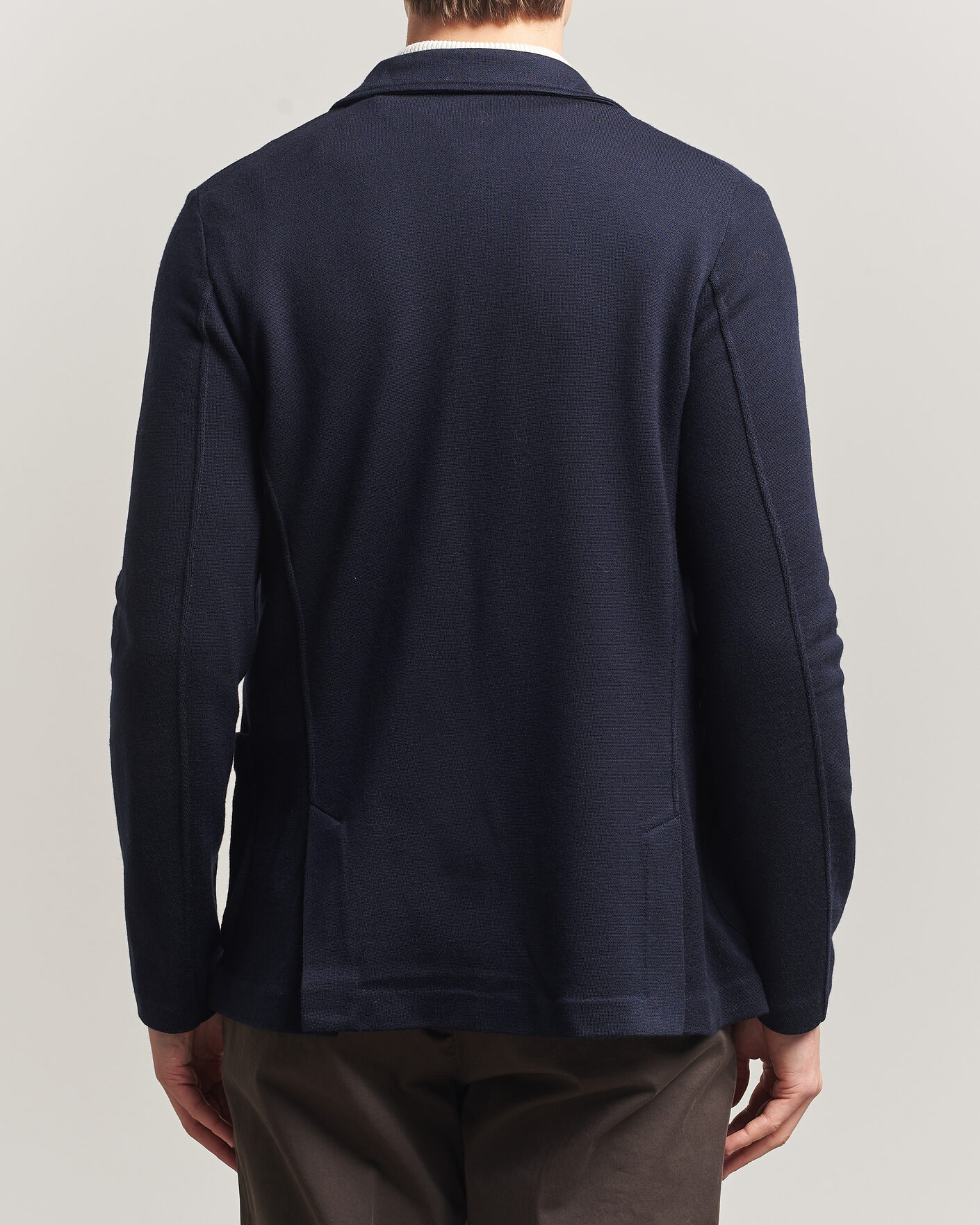 Herren | Sakkos | Gran Sasso | Wool Knitted Blazer Navy