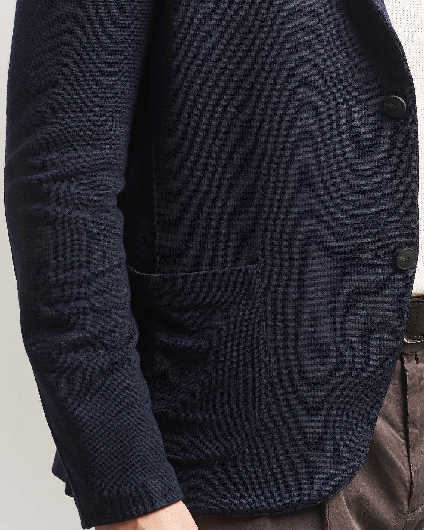 Herren | Sakkos | Gran Sasso | Wool Knitted Blazer Navy