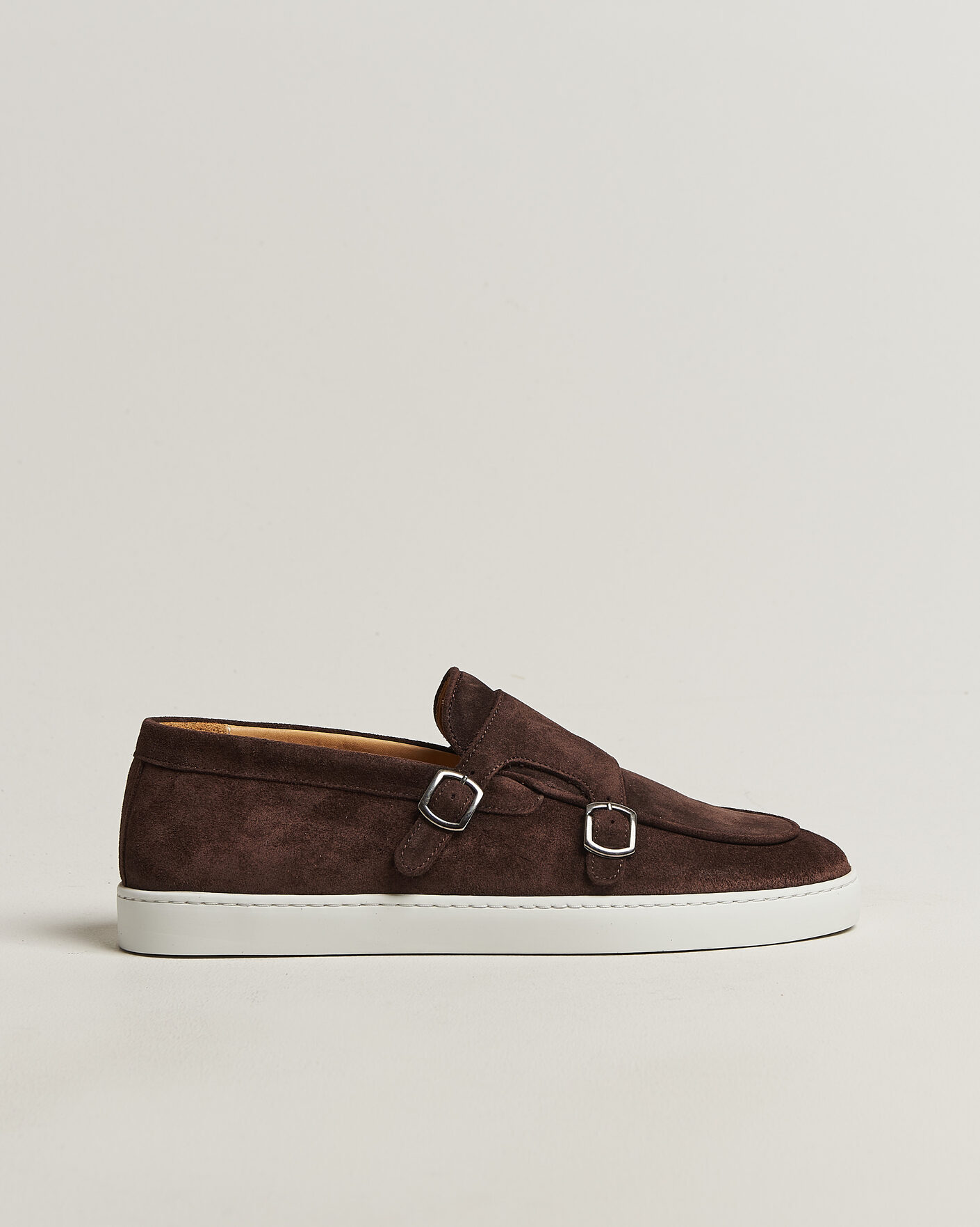 Herren | Loafer | Fliteless | Suede Monk Strap Sneaker Loafer Dark Brown