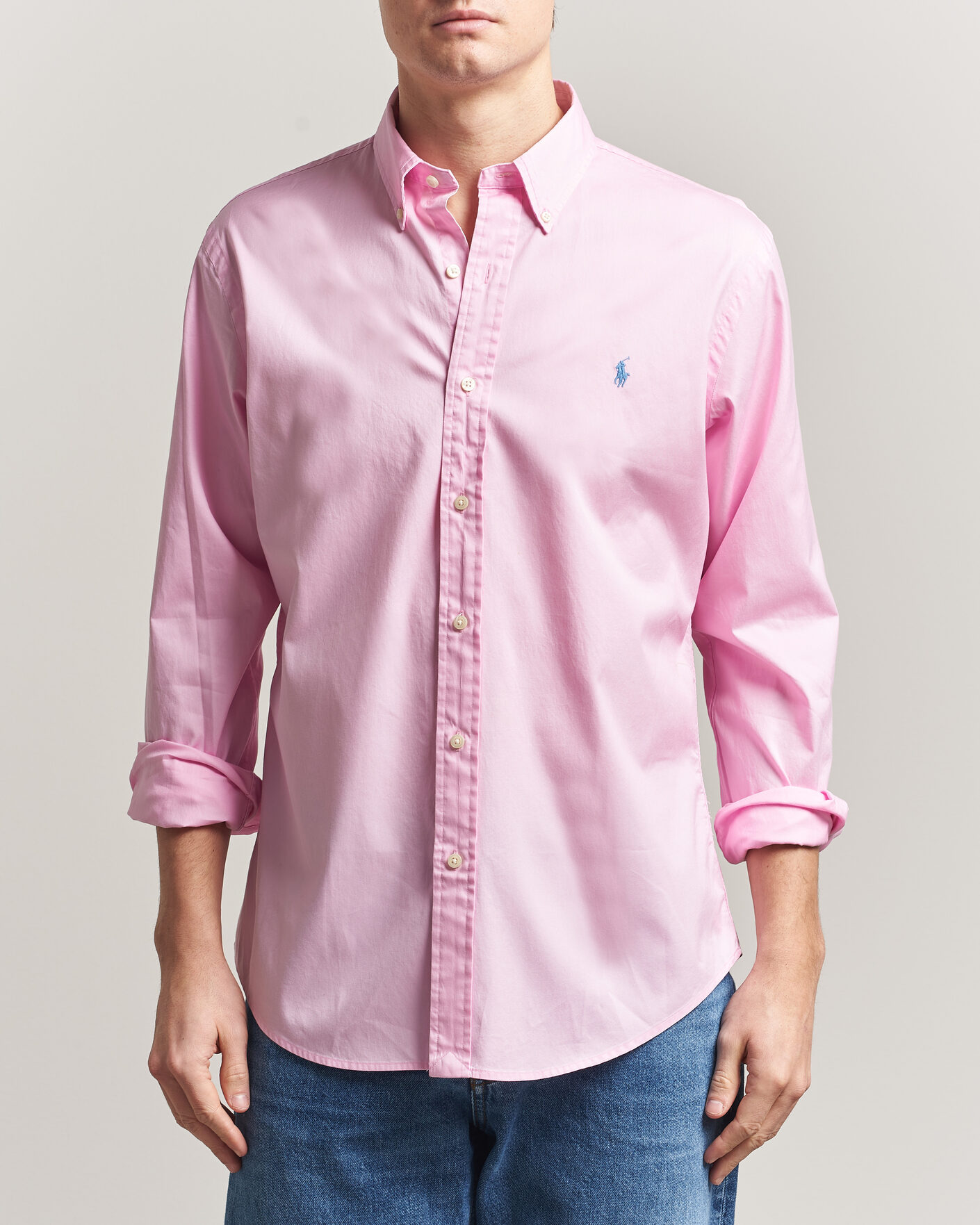 Herren | Hemden | Polo Ralph Lauren | Custom Fit Garment Twill Shirt Carmel Pink