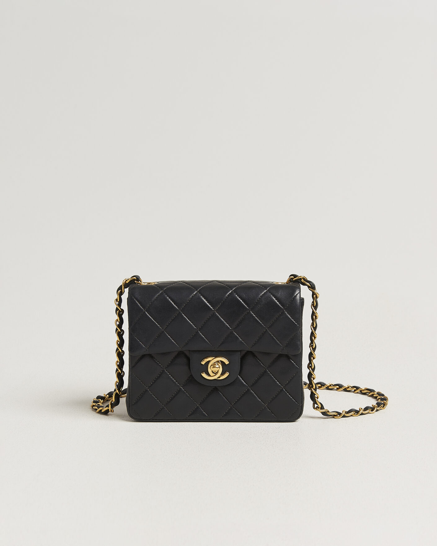 Herren | Pre-Owned & Vintage Bags | Chanel Pre-Owned | Classic Mini Single Flap Square Bag Black