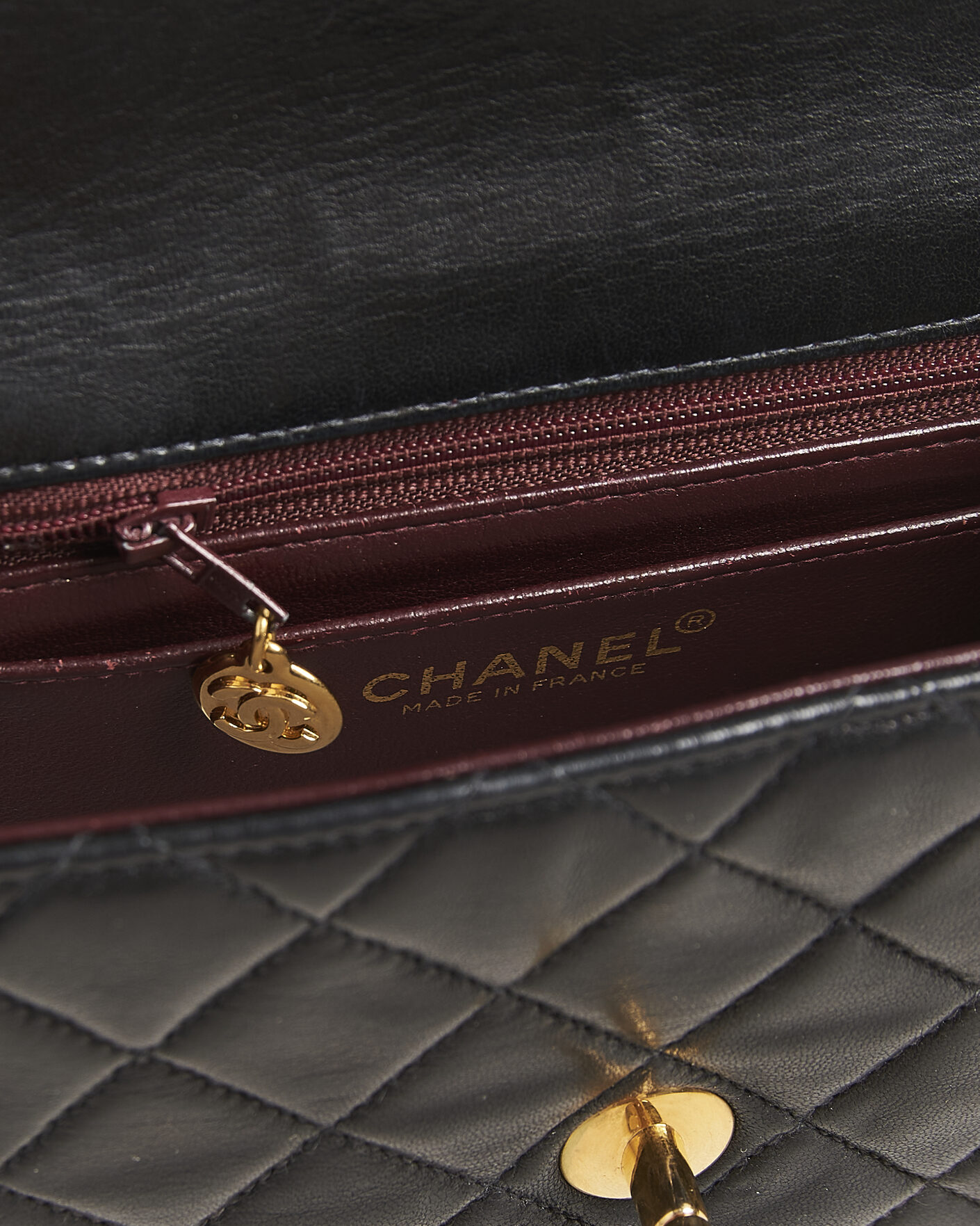 Herren | Pre-Owned & Vintage Bags | Chanel Pre-Owned | Classic Mini Single Flap Square Bag Black