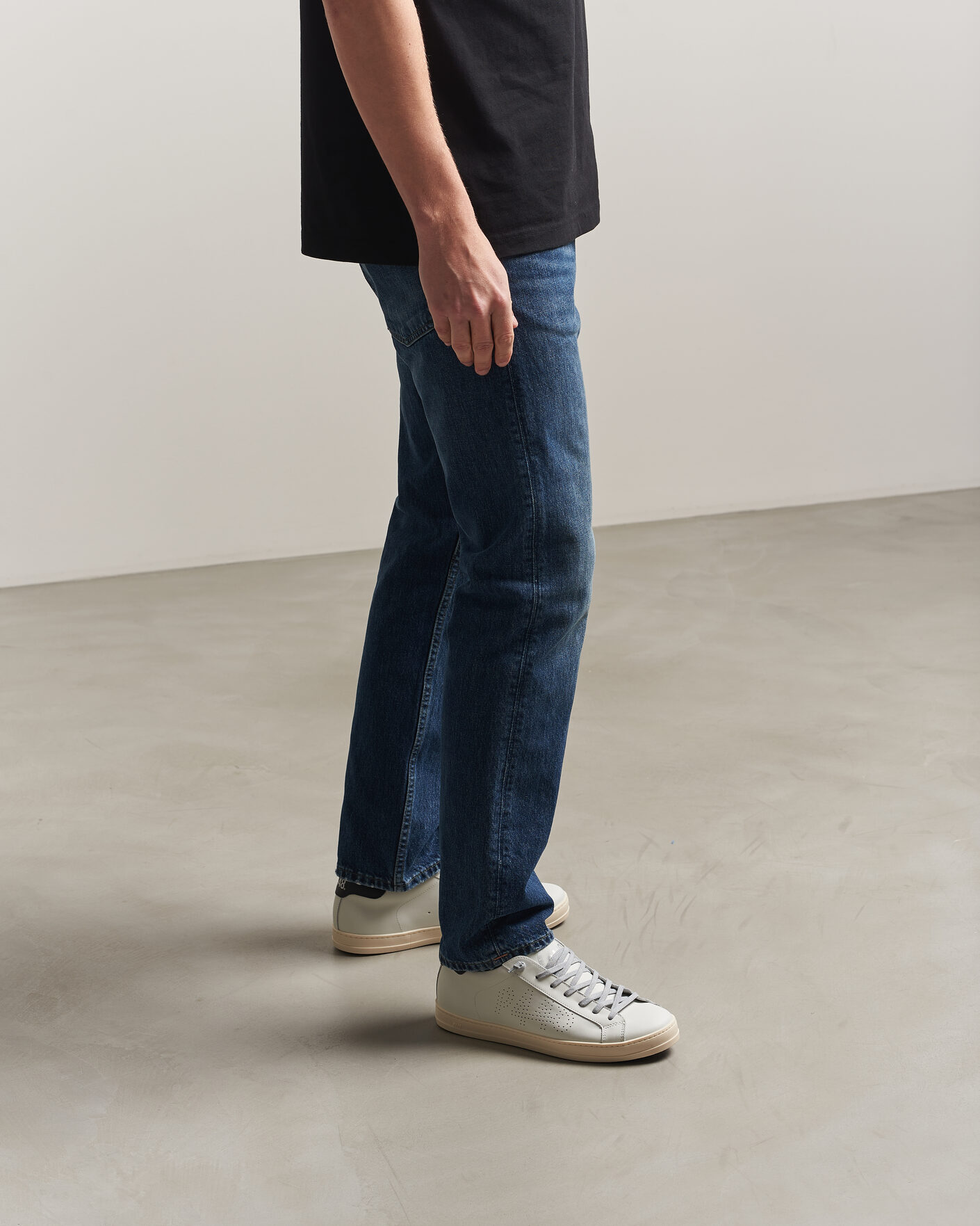 Herren | Sneaker | P448 | John Leather Sneaker White/Black