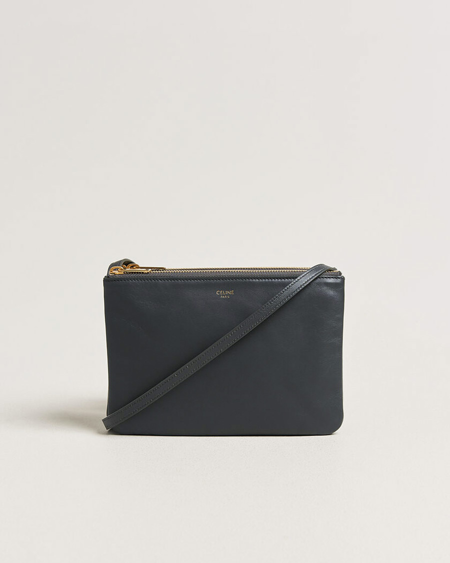 Herren | Pre-Owned & Vintage Bags | Celine Pre-Owned | Trio Bag Small Leather Grey