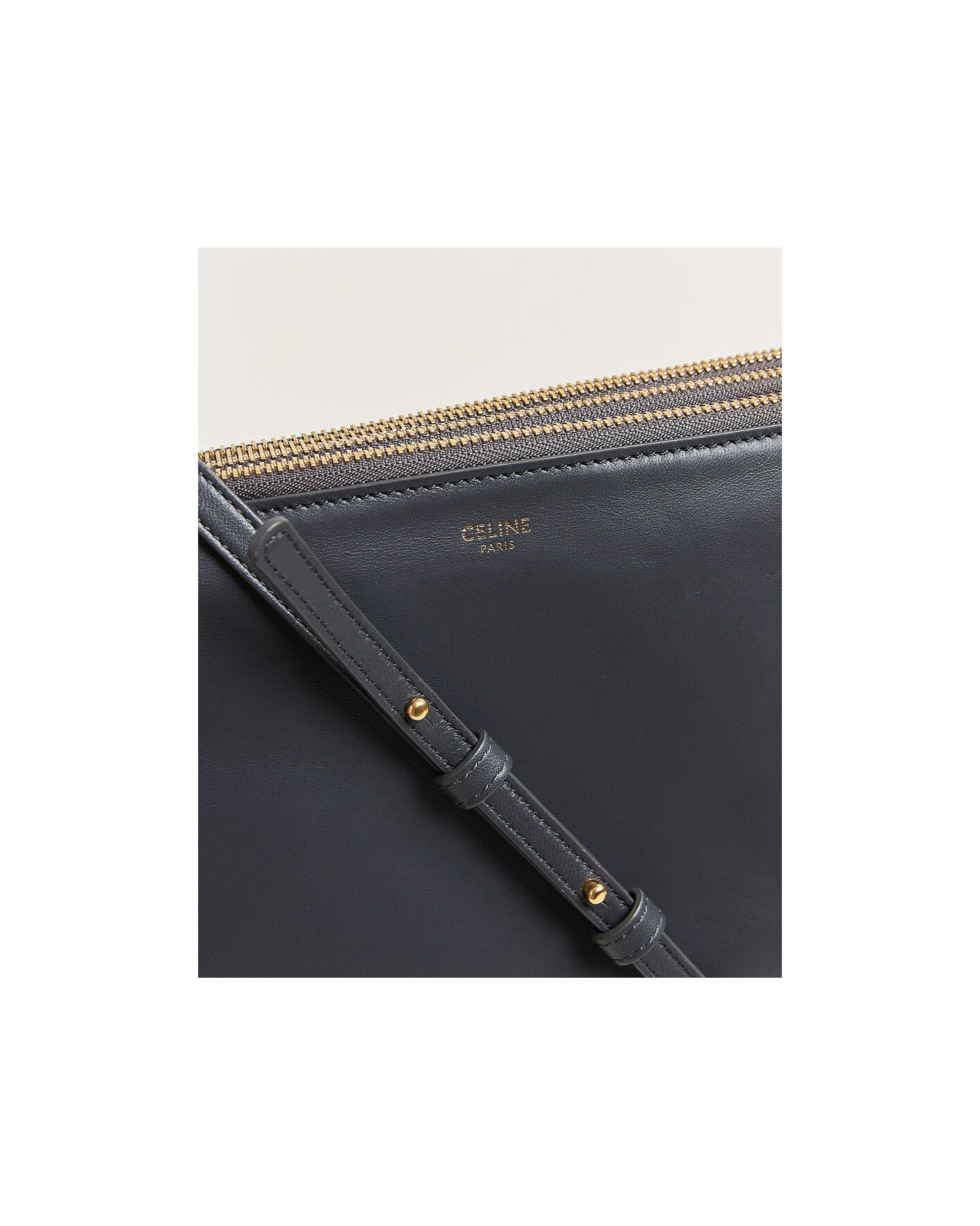 Herren | Pre-Owned & Vintage Bags | Celine Pre-Owned | Trio Bag Small Leather Grey