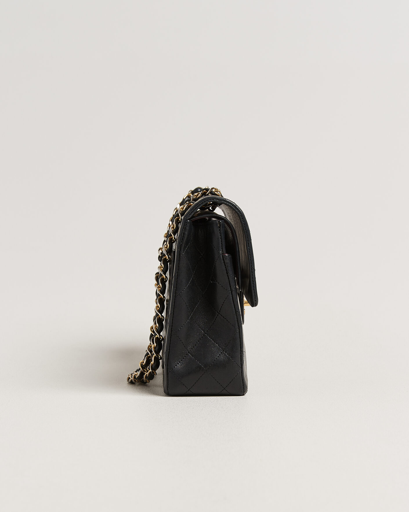 Herren | Pre-Owned & Vintage Bags | Chanel Pre-Owned | Classic Medium Square Double Flap Bag Lambskin Black