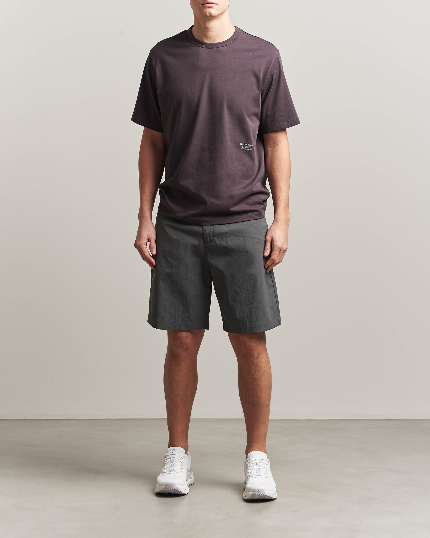 Herren | T-Shirts | Pas Normal Studios | Off Race Cotton Tech T-Shirt Dark Purple