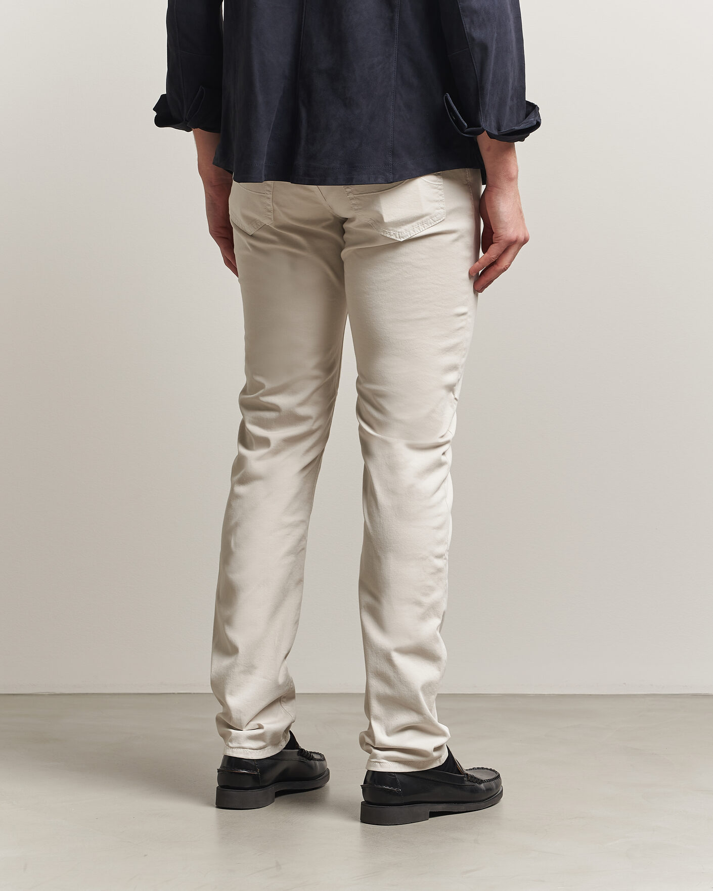 Herren | Hosen | Jacob Cohën | Bard Garment Dyed Gabardine Trousers Off White