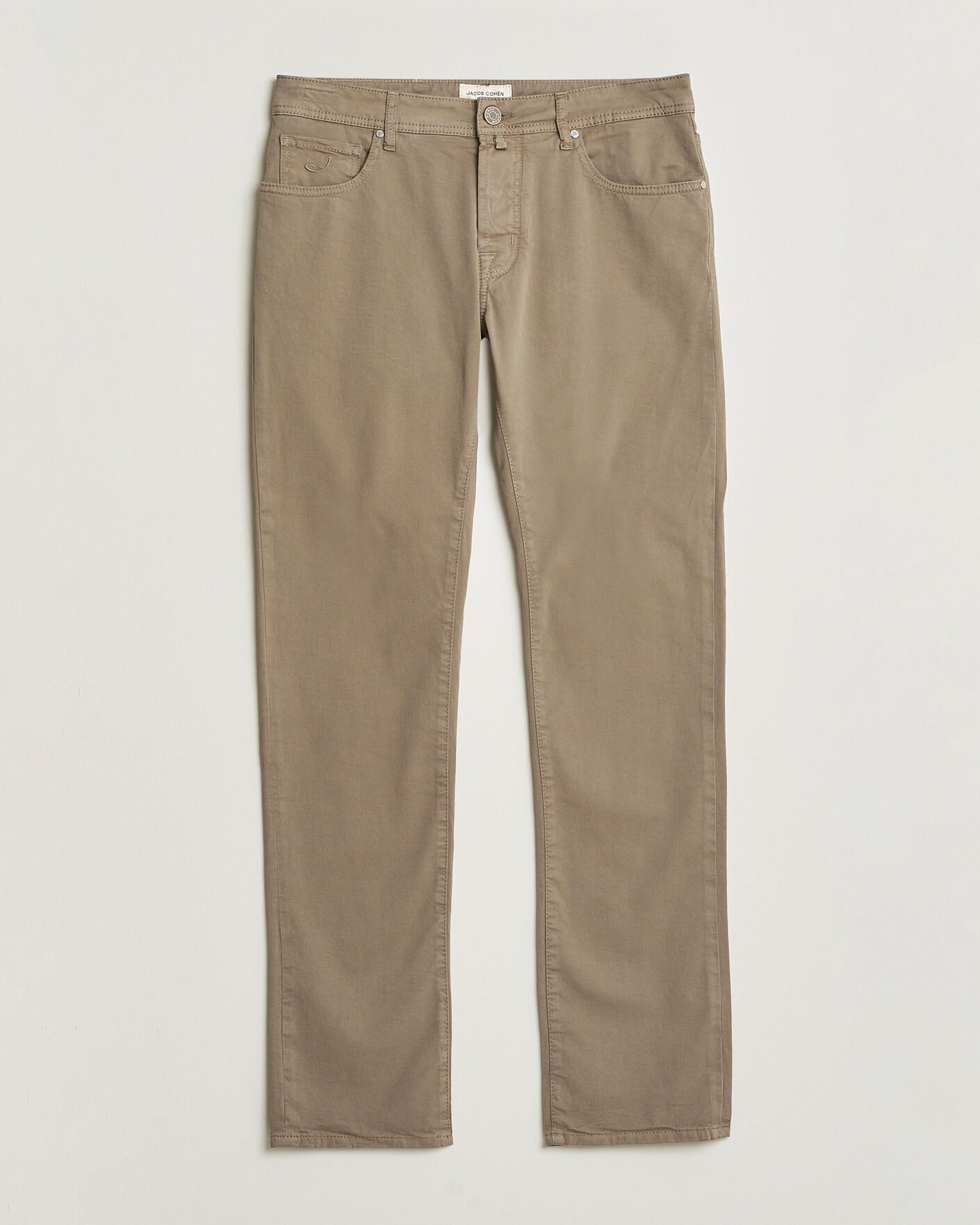 Herren | Hosen | Jacob Cohën | Bard Garment Dyed Gabardine Trousers Khaki Beige