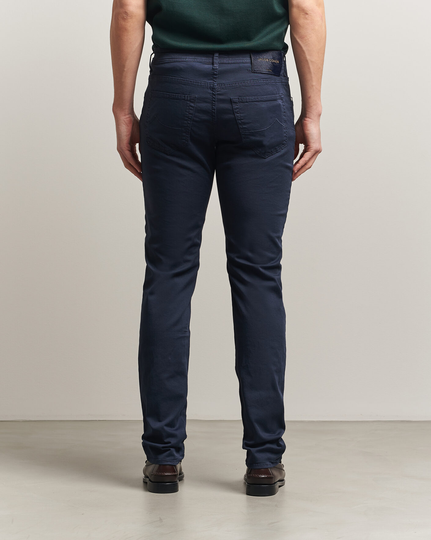 Herren | Hosen | Jacob Cohën | Bard Garment Dyed Gabardine Trousers Navy Blue