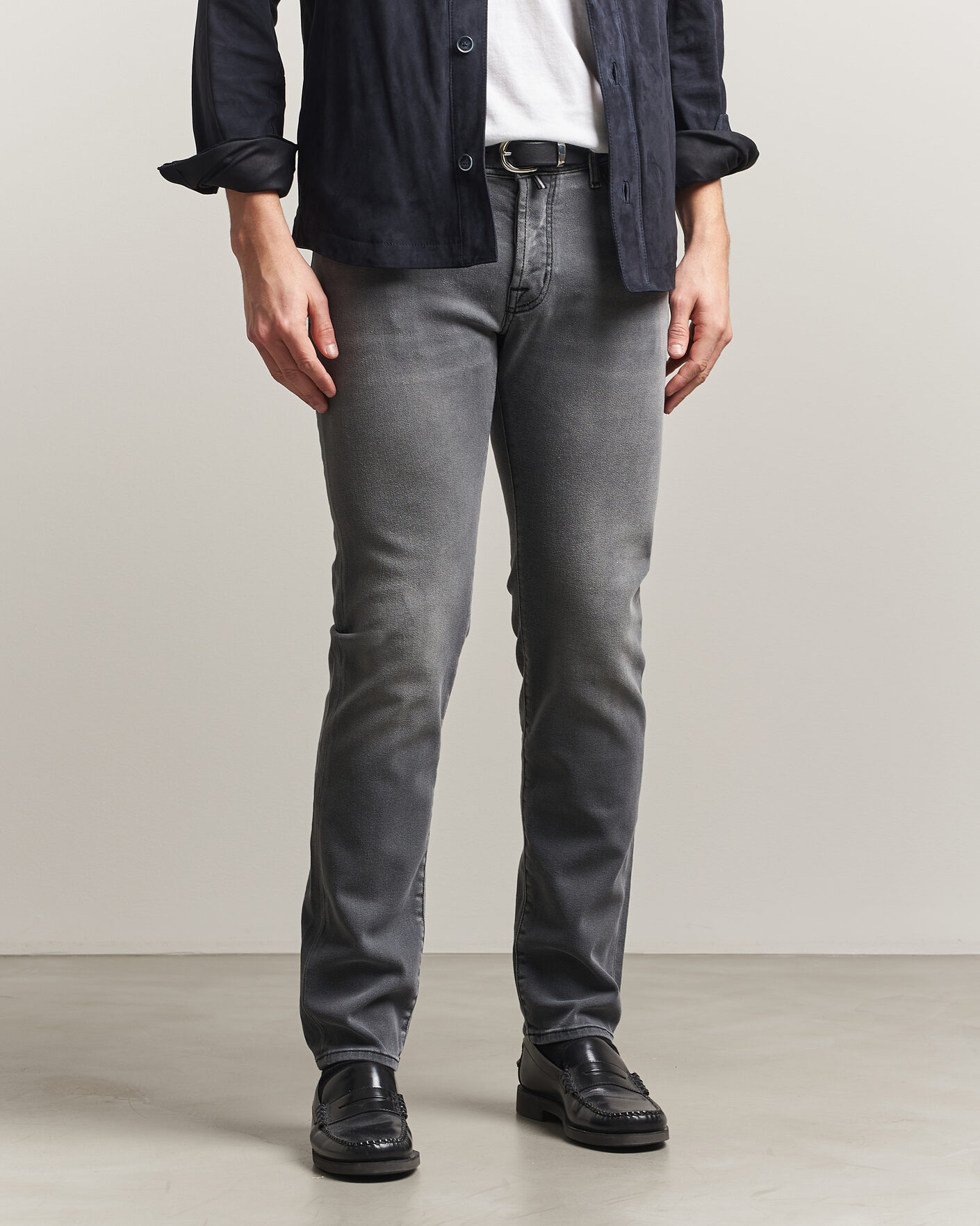 Herren | Jeans | Jacob Cohën | Nick Slim Fit Power Stretch Jeans Light Black Wash