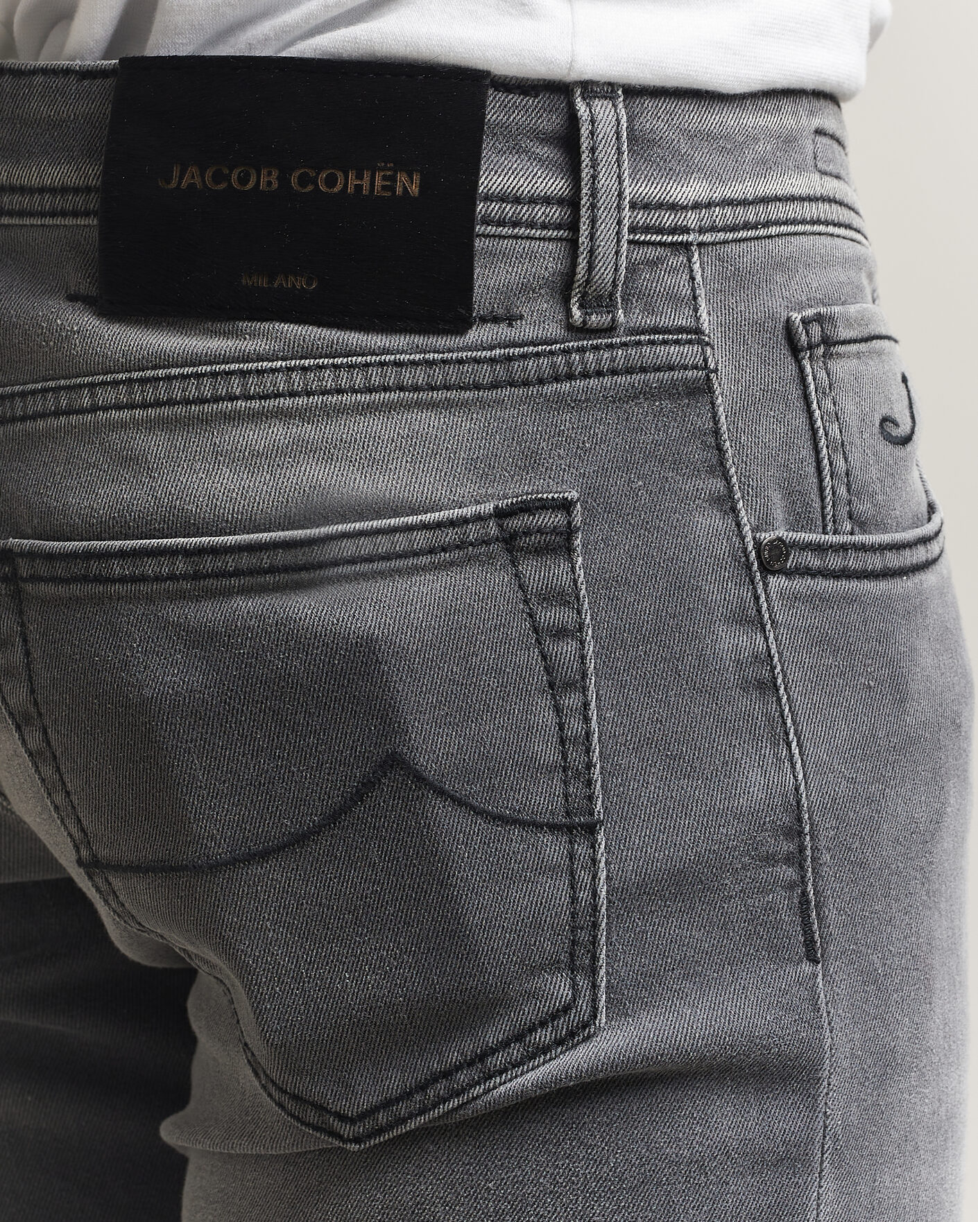 Herren | Jeans | Jacob Cohën | Nick Slim Fit Power Stretch Jeans Light Black Wash
