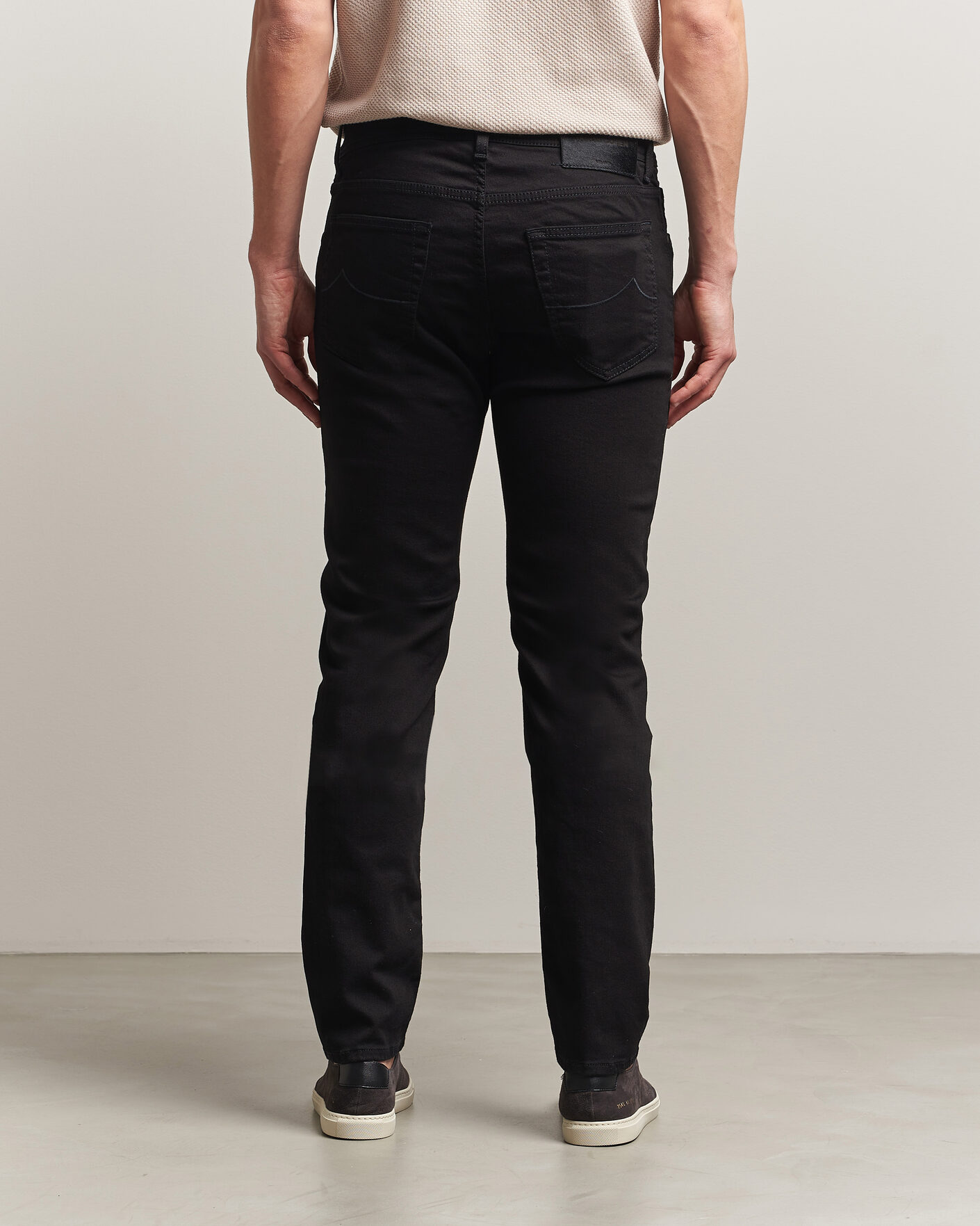 Herren | Hosen | Jacob Cohën | Nick Slim Fit Stretch Stay Black Jeans Rinse Wash