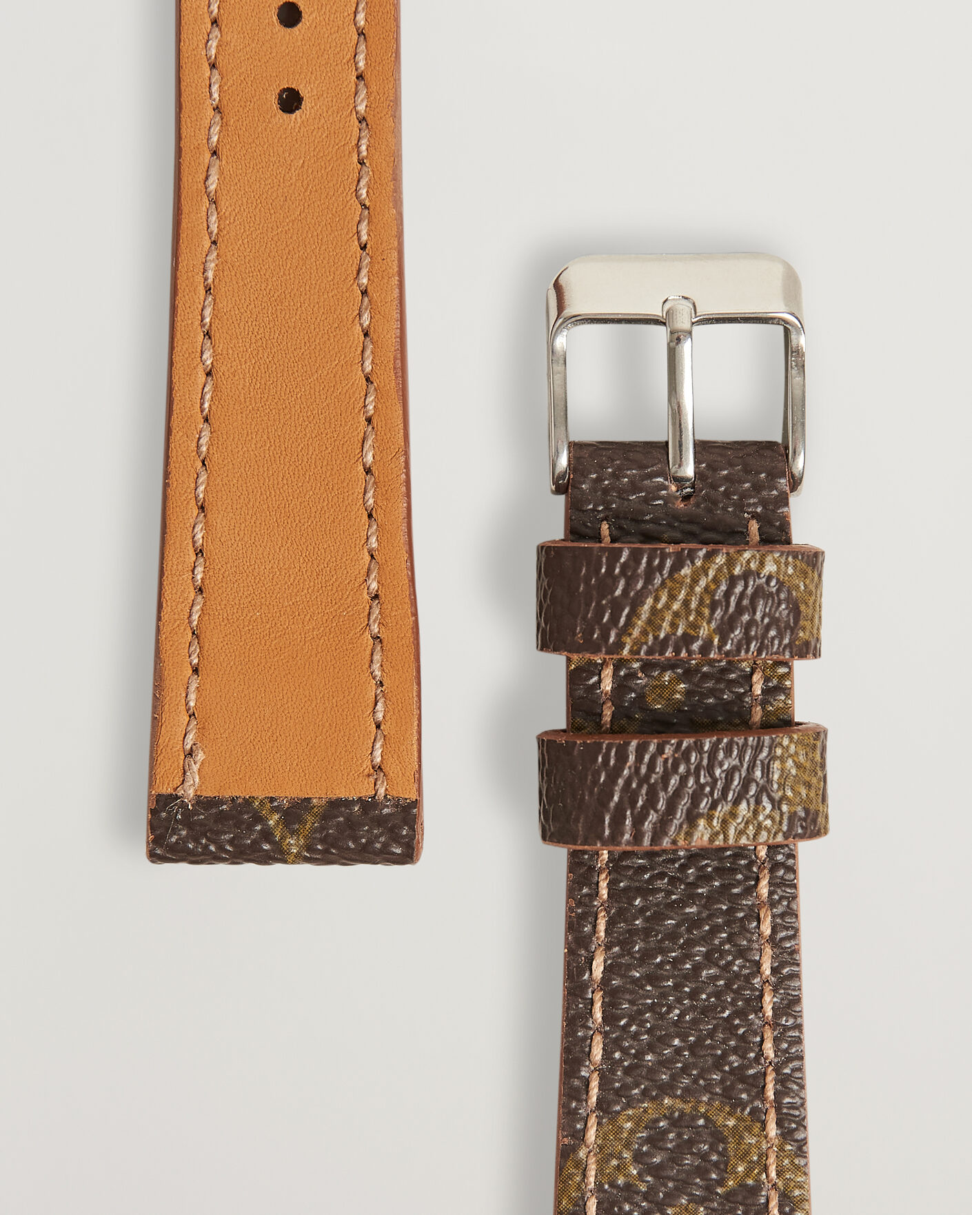 Herren | Uhrenarmband | Care with Carl | Watch Strap Remade Louis Vuitton 20/16 mm Monogram