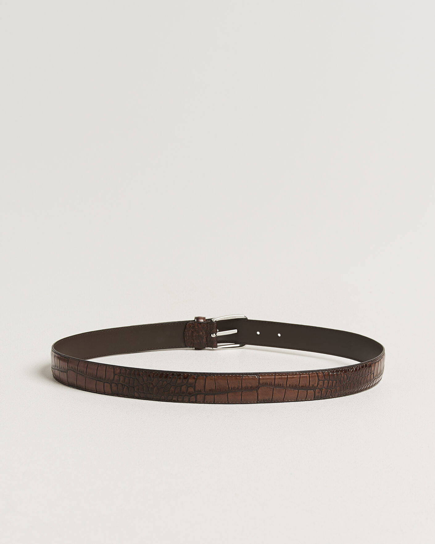 Herren | Gürtel | Anderson's | Embossed Western Leather Belt Tan